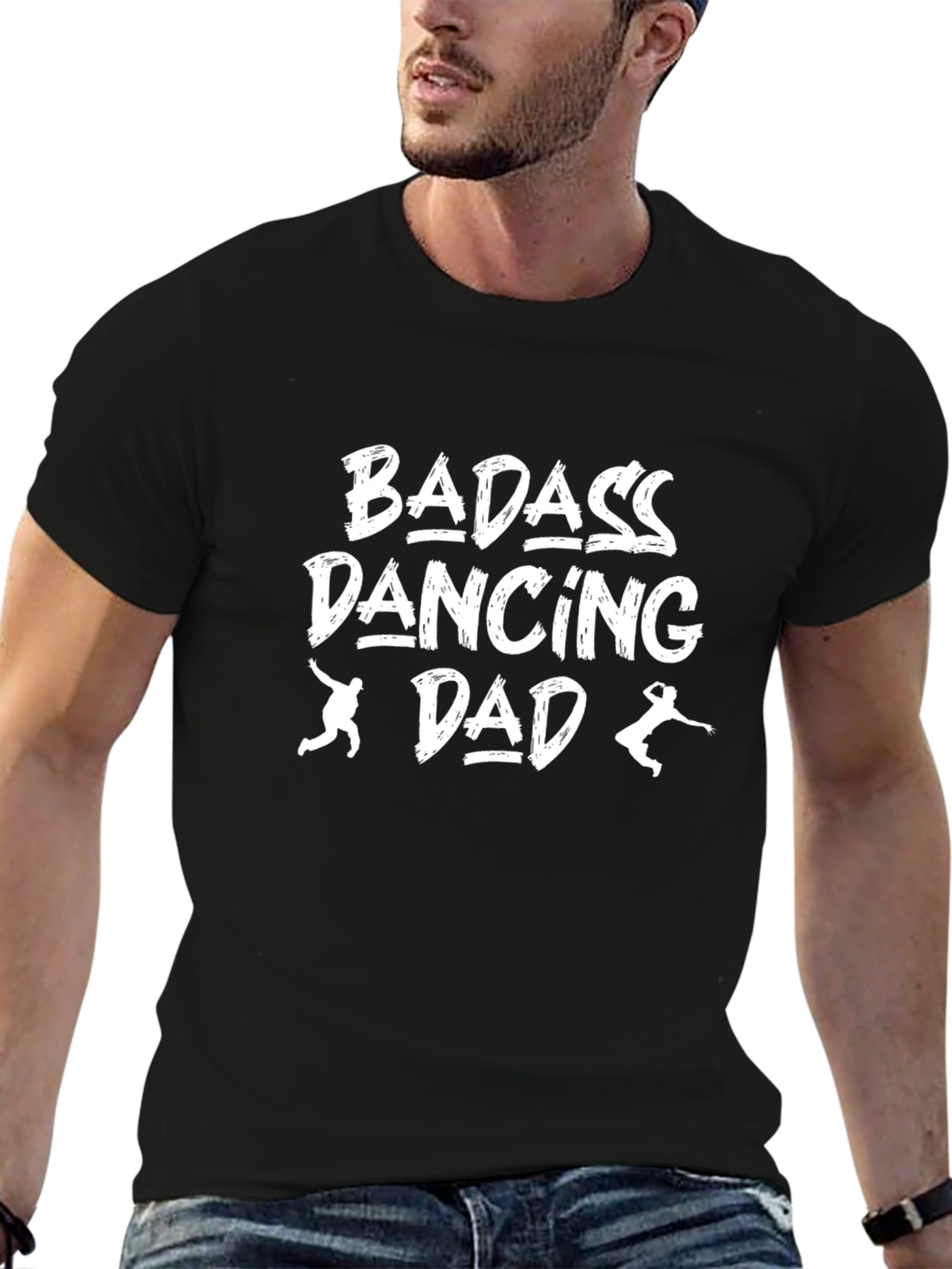 Badass Dancing Dad Black T-Shirt