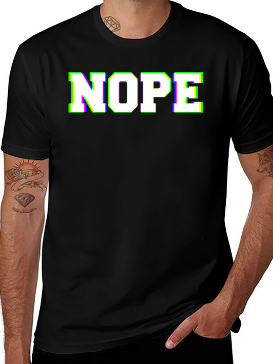 Nope Graphic Tee - Black Novelty T-Shirt
