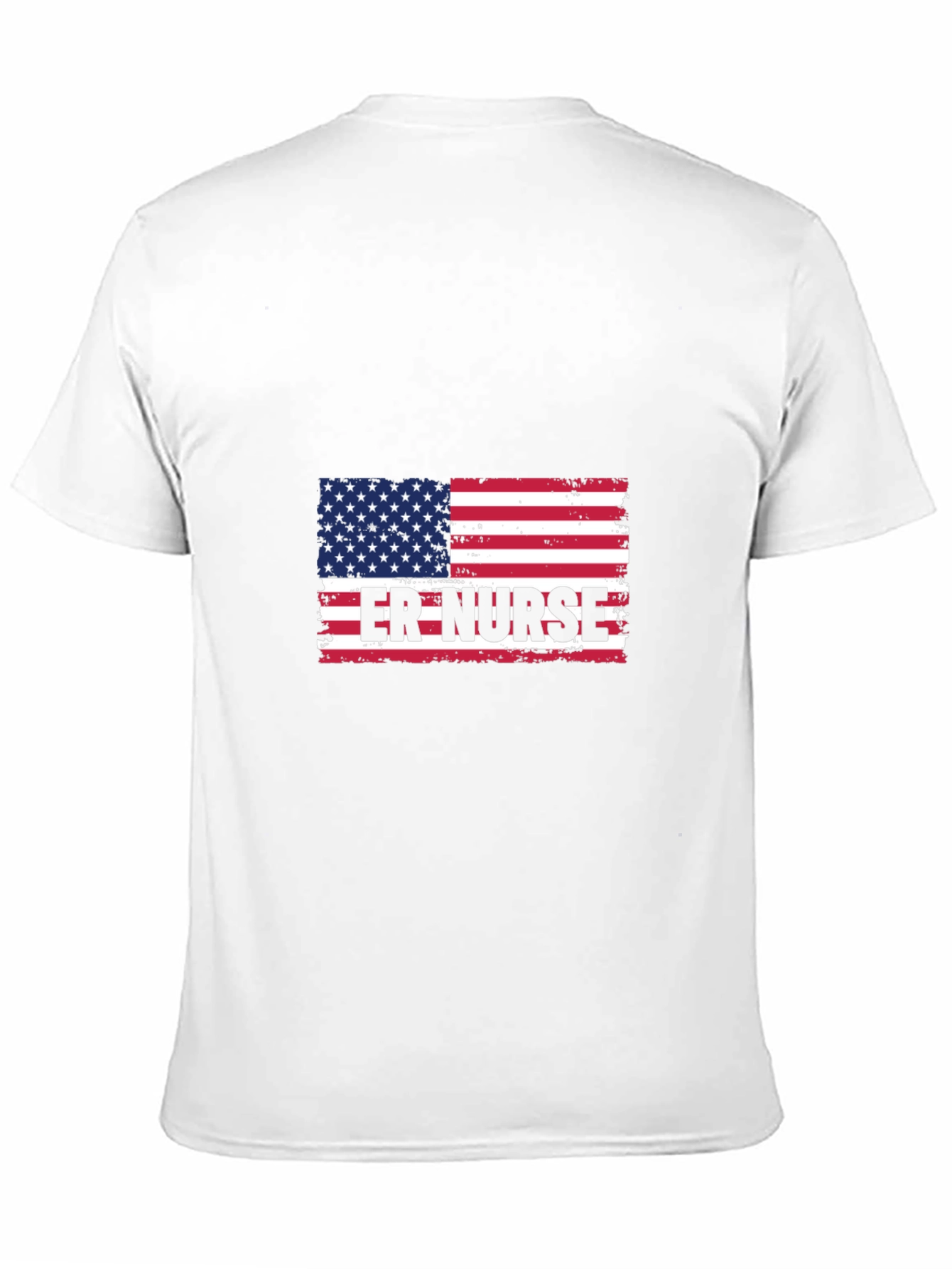 ER Nurse American Flag T-Shirt - Patriotic Medical Apparel