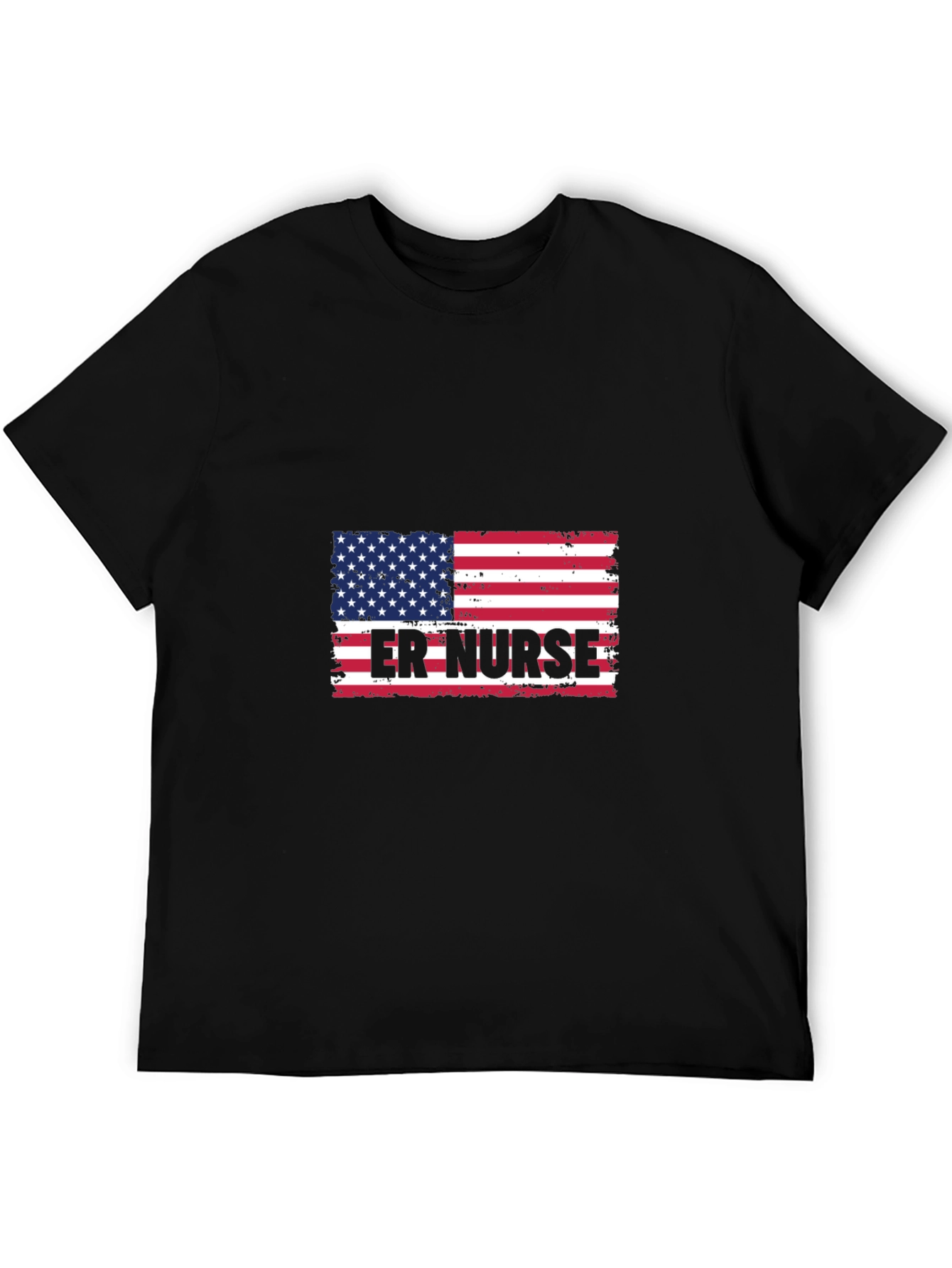 ER Nurse American Flag T-Shirt - Patriotic Medical Apparel