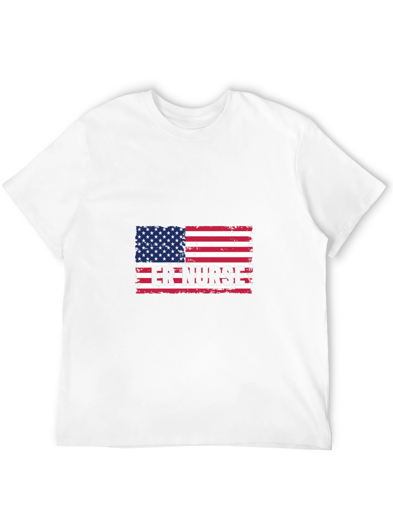 ER Nurse American Flag T-Shirt - Patriotic Medical Apparel