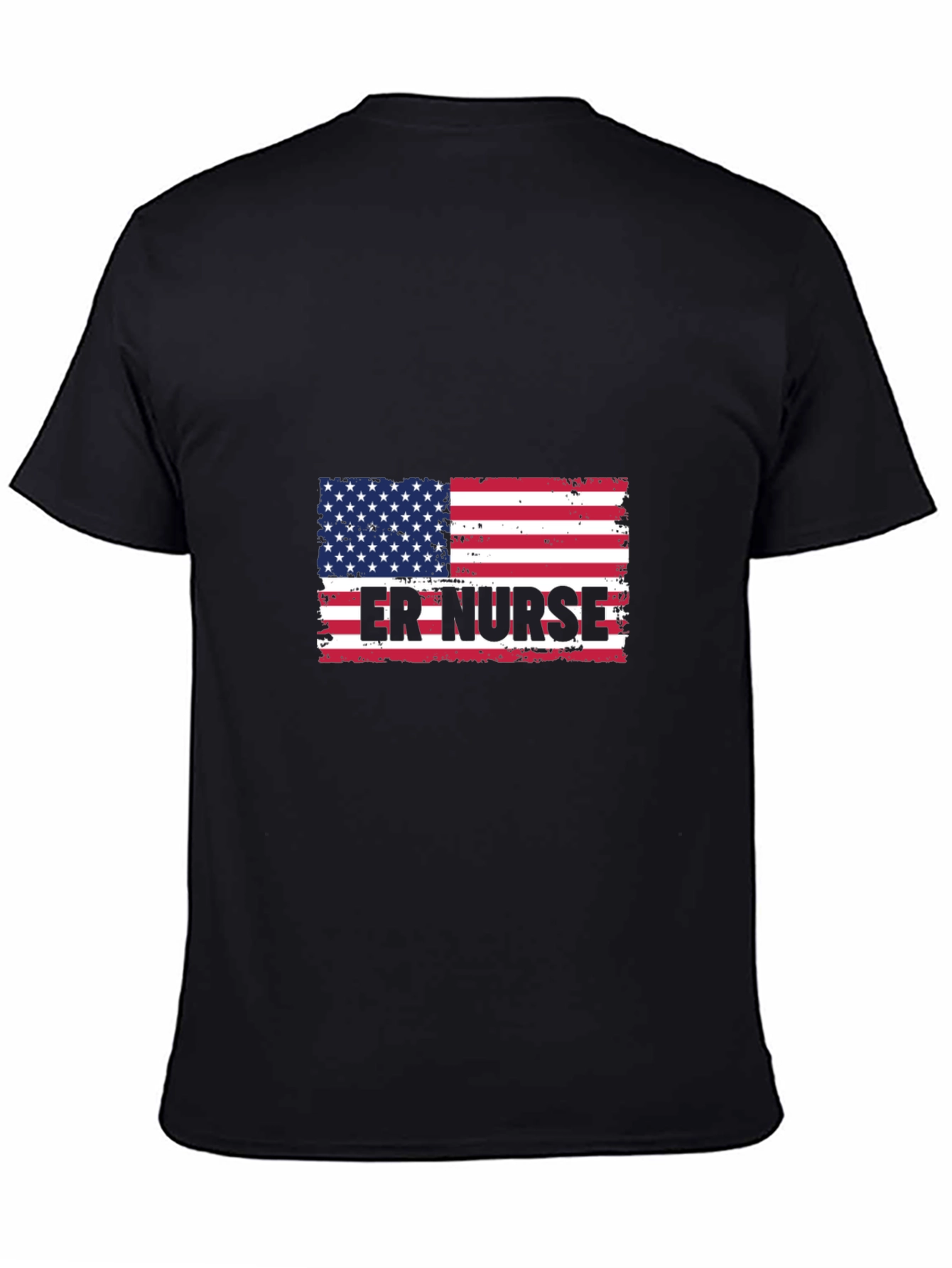 ER Nurse American Flag T-Shirt - Patriotic Medical Apparel