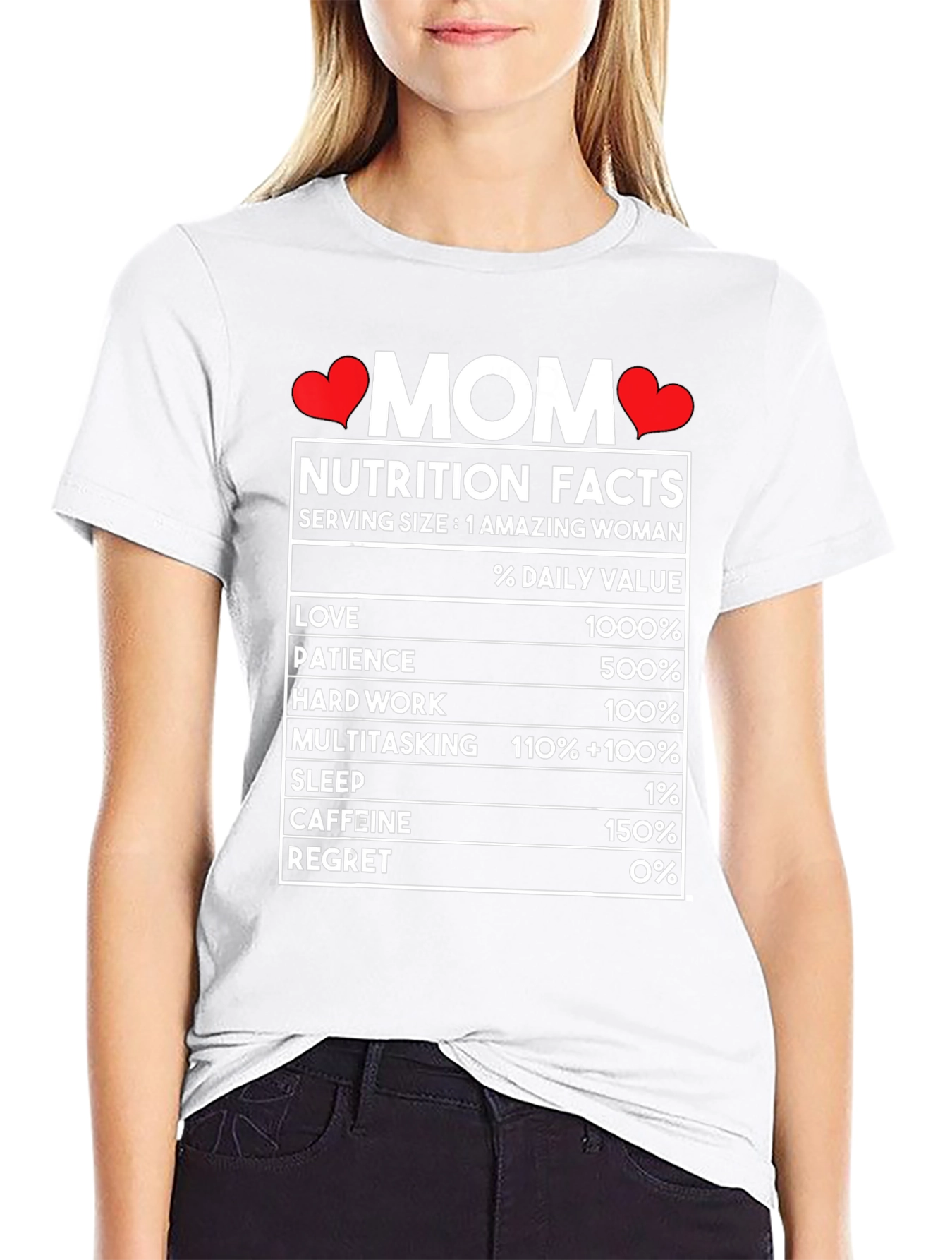 Mom Nutrition Facts T-Shirt - Super Mom Gift
