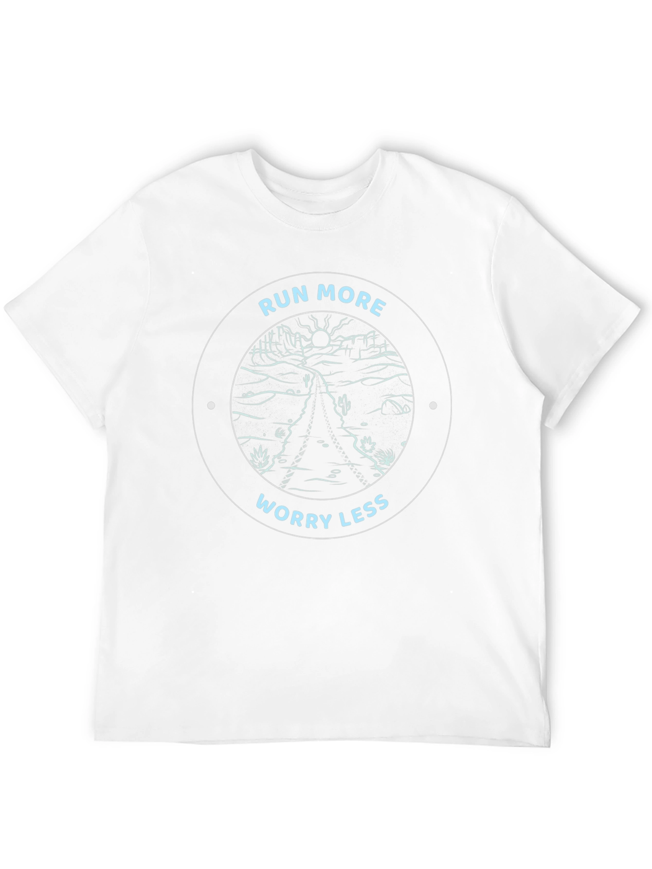 Run More Worry Less Graphic Tee