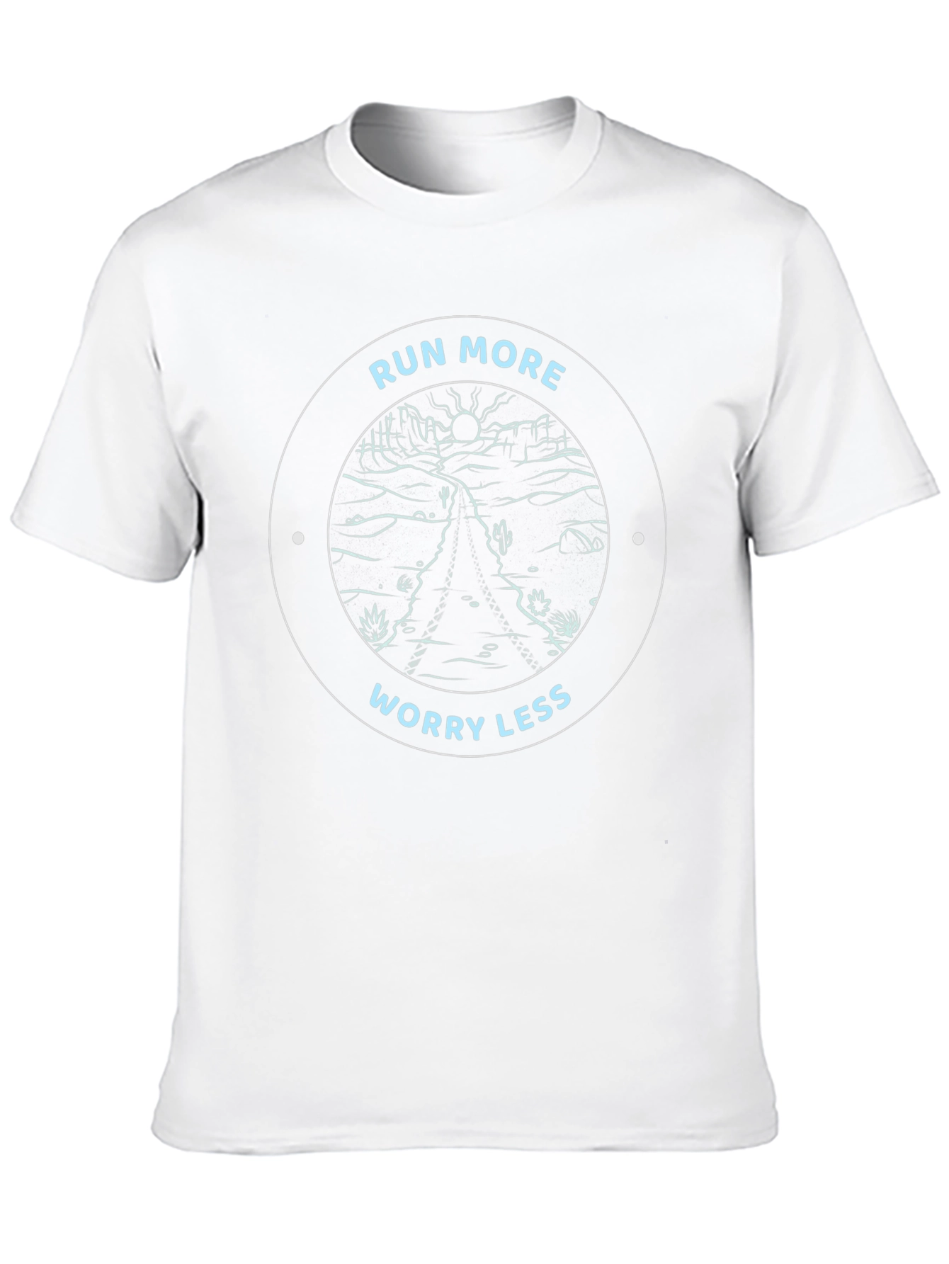 Run More Worry Less Graphic Tee