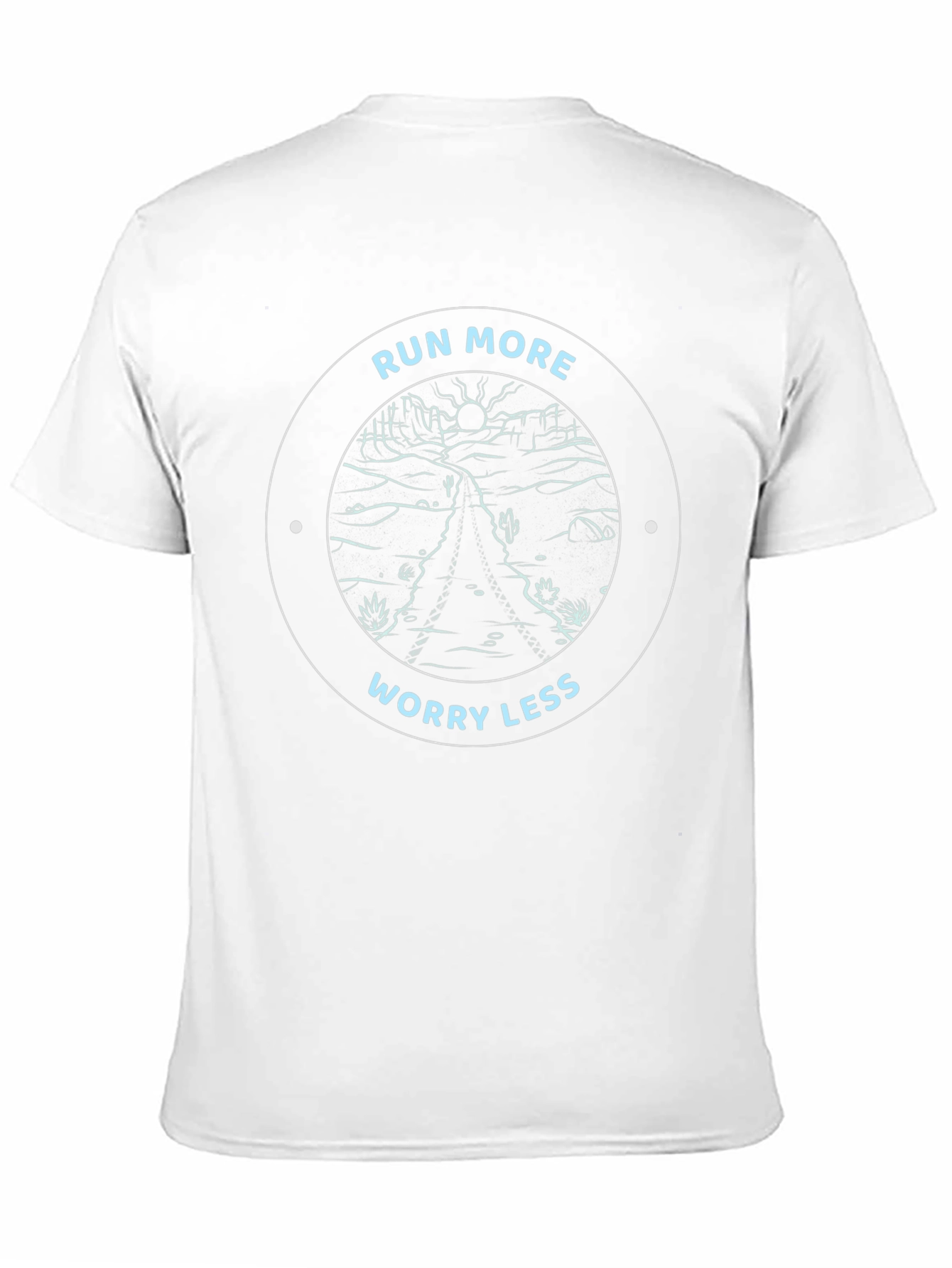 Run More Worry Less Graphic Tee