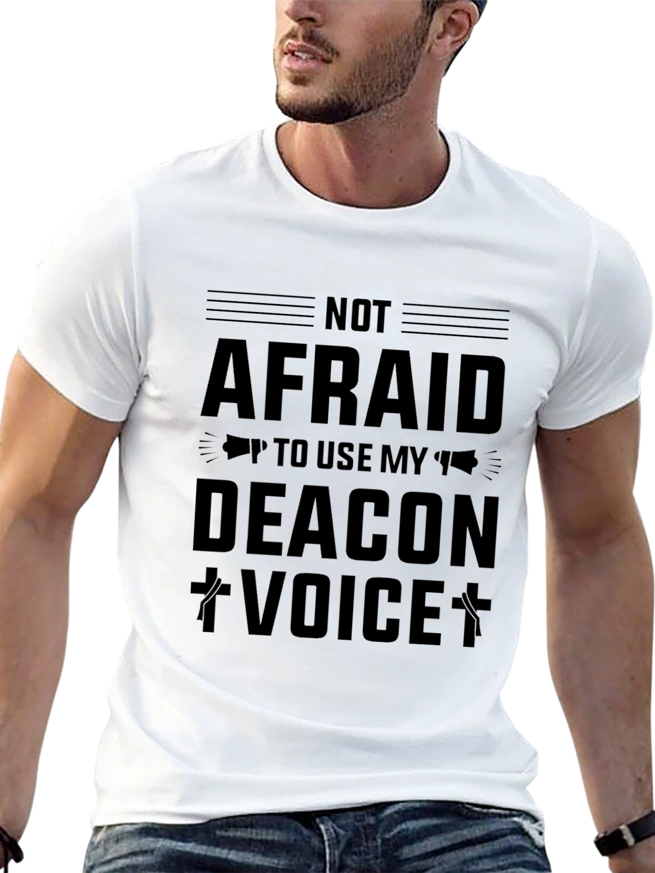 Not Afraid Deacon Voice Black T-Shirt