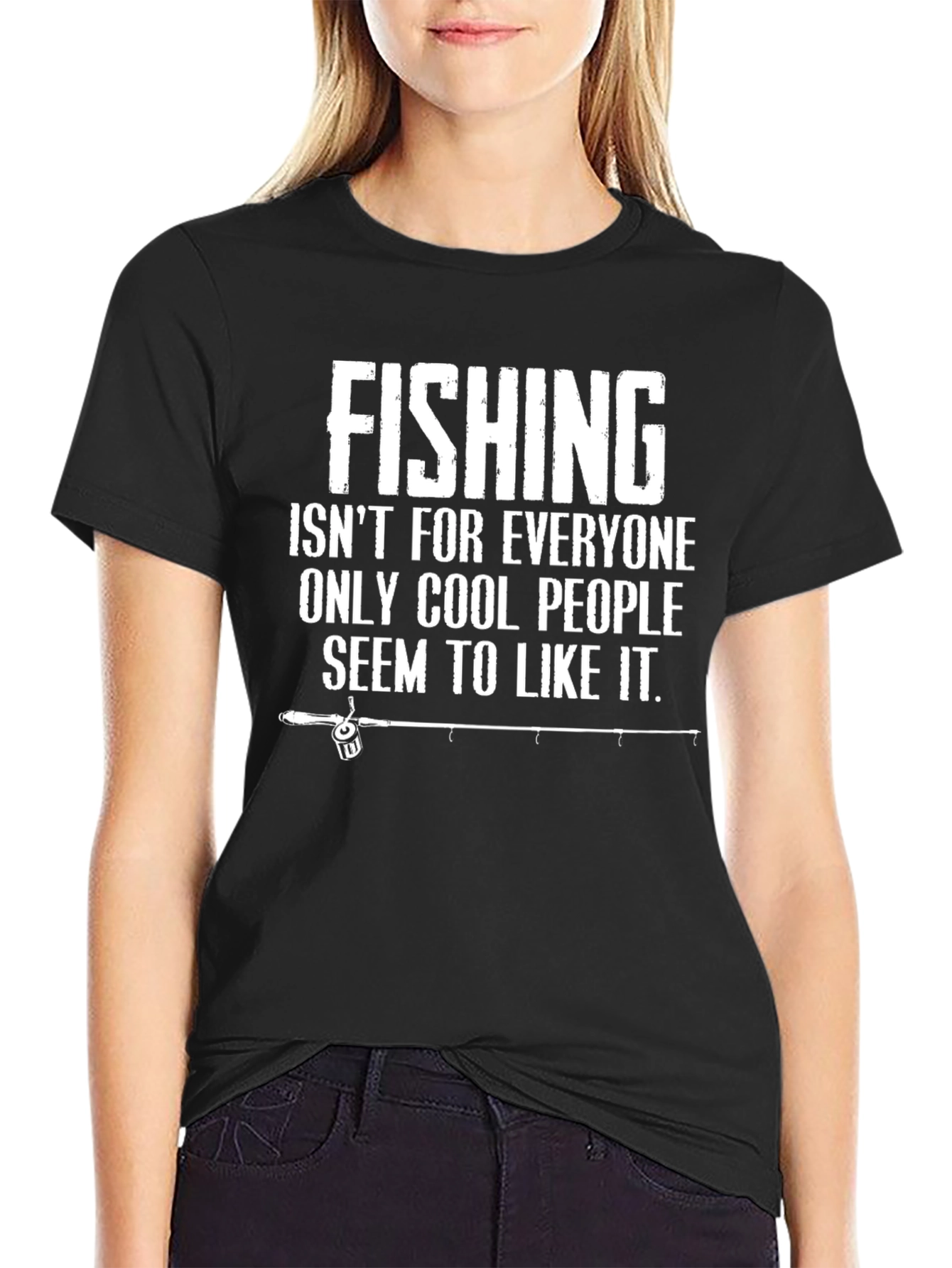 Cool People Fishing Black T-Shirt