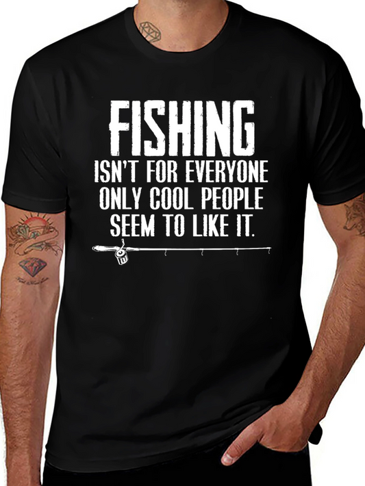 Cool People Fishing Black T-Shirt