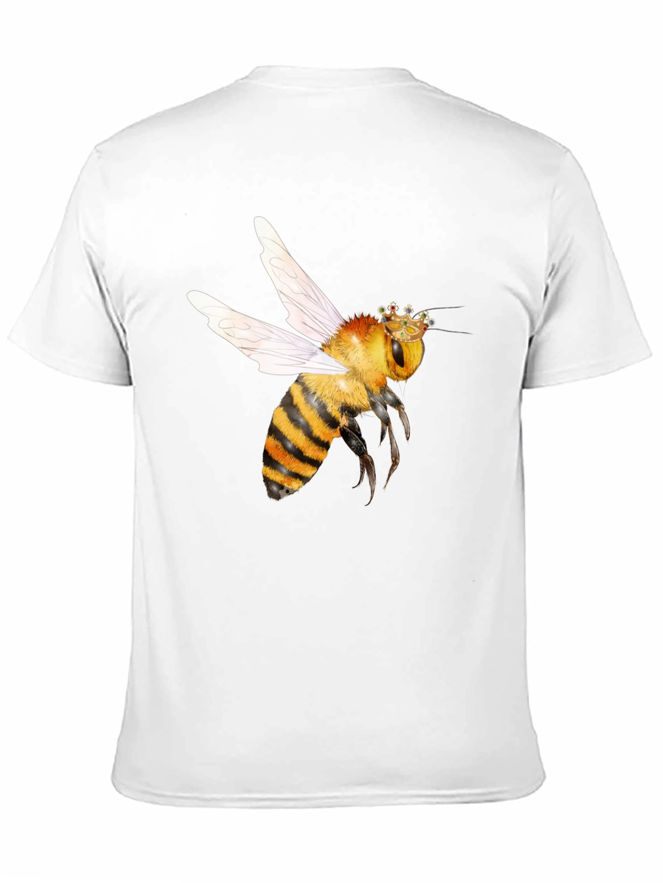 Bee with Crown Graphic T-Shirt - Black