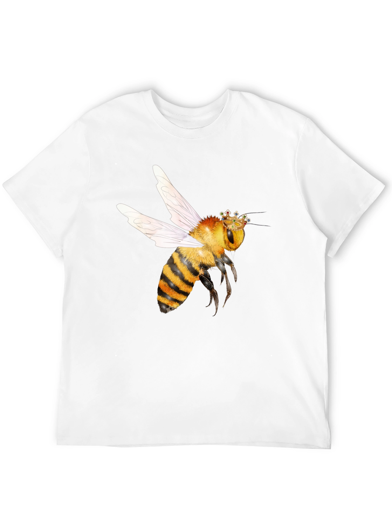 Bee with Crown Graphic T-Shirt - Black