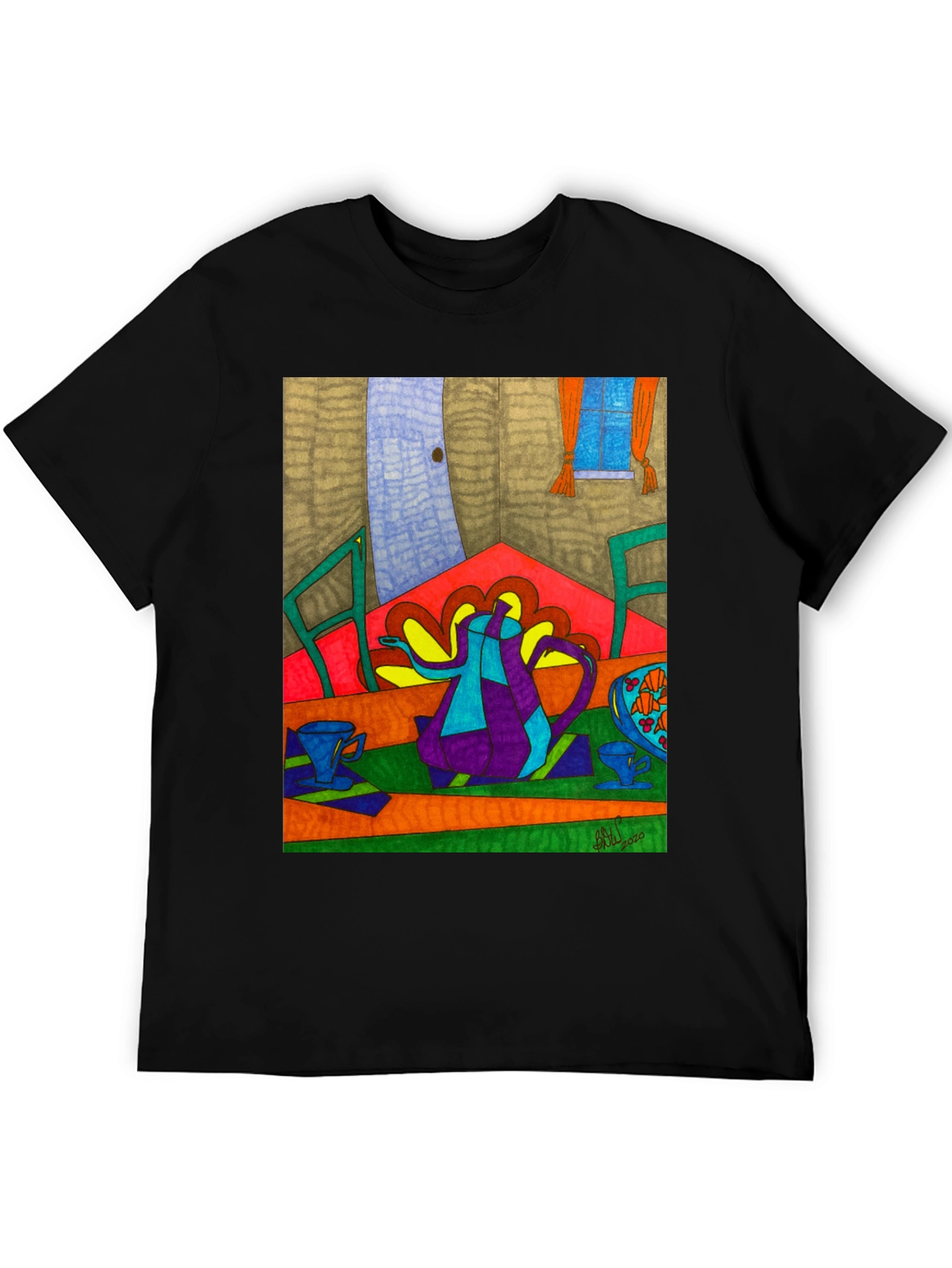 Abstract Tea Party Art Tee