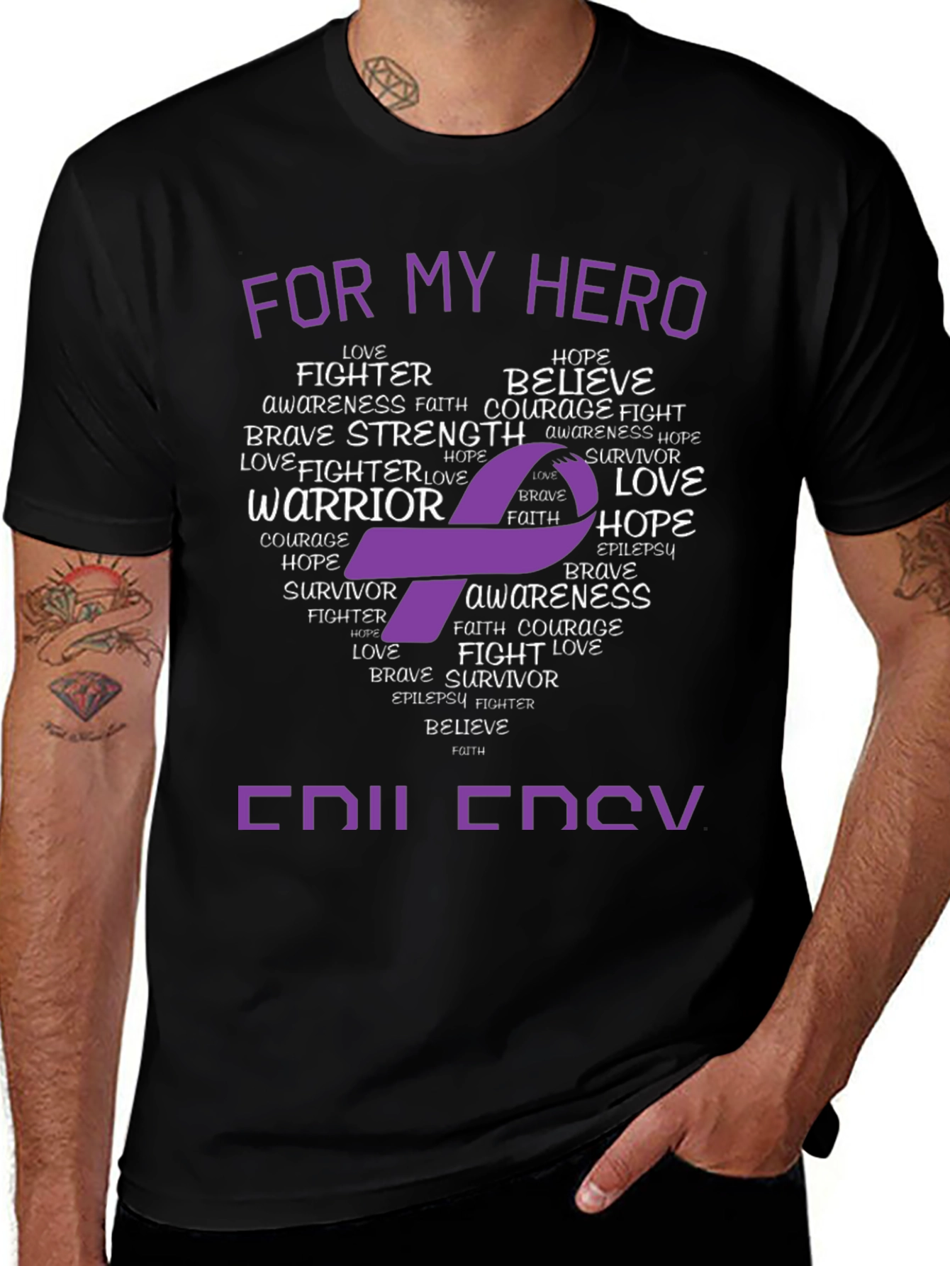 Epilepsy Awareness T-Shirt - For My Hero