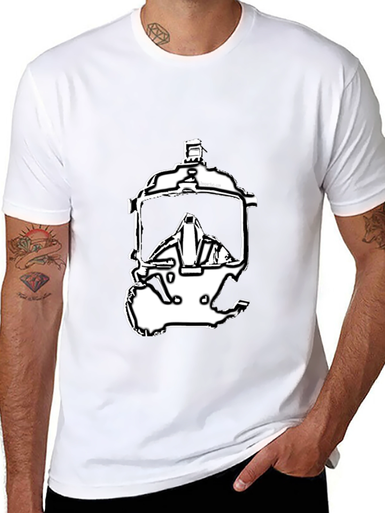 Graphic Tee - Spray Can Mask