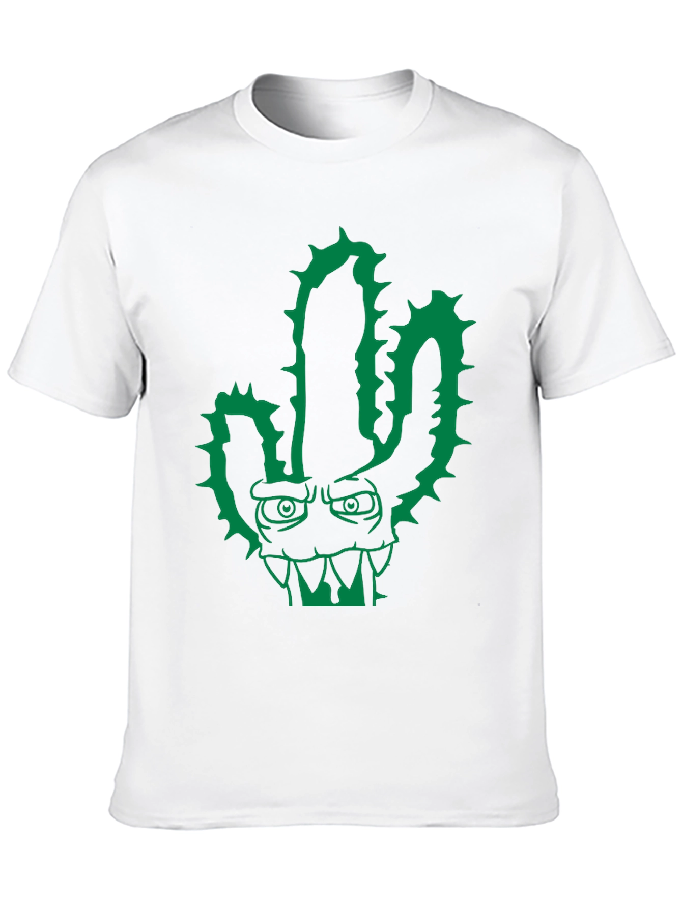 Cool Cactus Monster Graphic Black T-Shirt