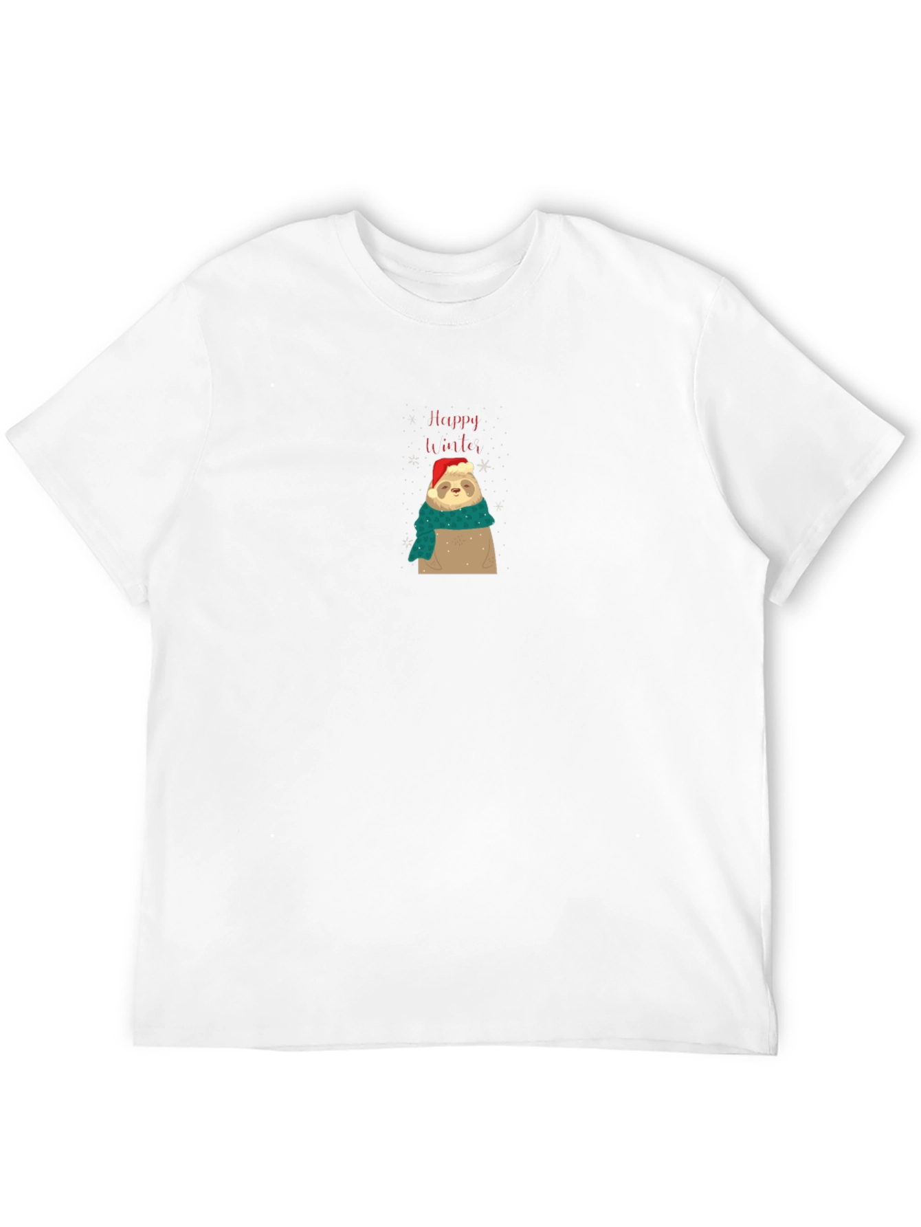 Festive Sloth Tee - Happy Winter Holiday Shirt