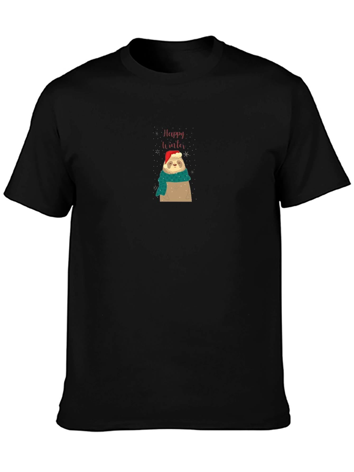 Festive Sloth Tee - Happy Winter Holiday Shirt