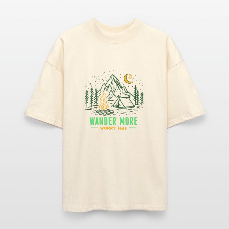 Minimalist Camping Scene Illustration With Hand