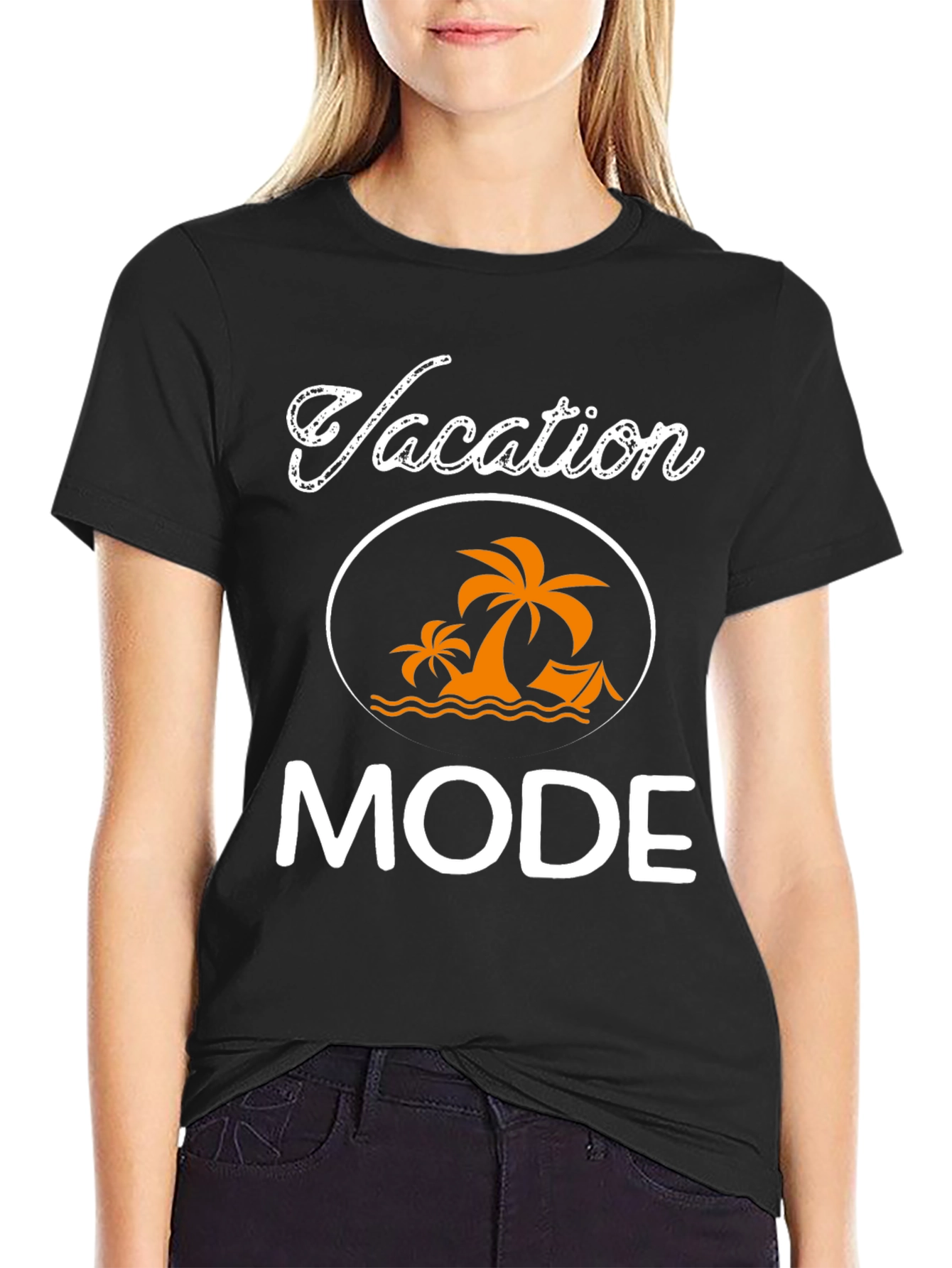 Vacation Mode Palm Tree Graphic T-Shirt