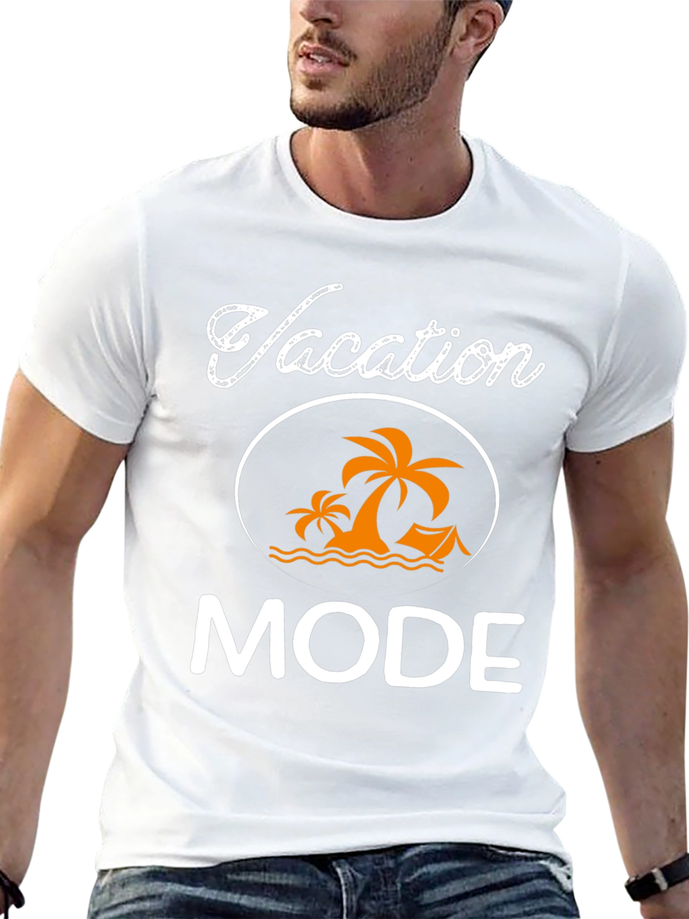 Vacation Mode Palm Tree Graphic T-Shirt