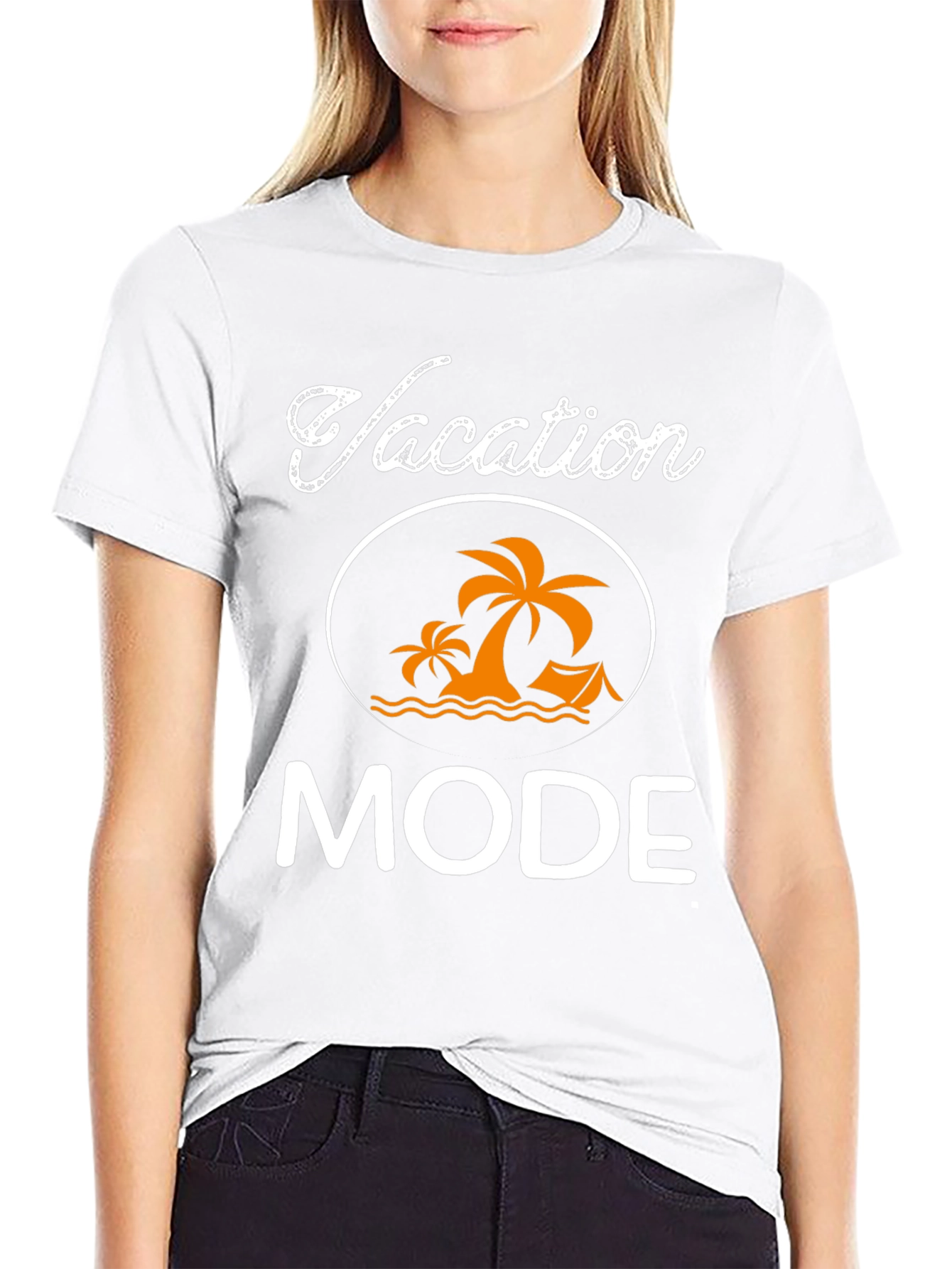 Vacation Mode Palm Tree Graphic T-Shirt