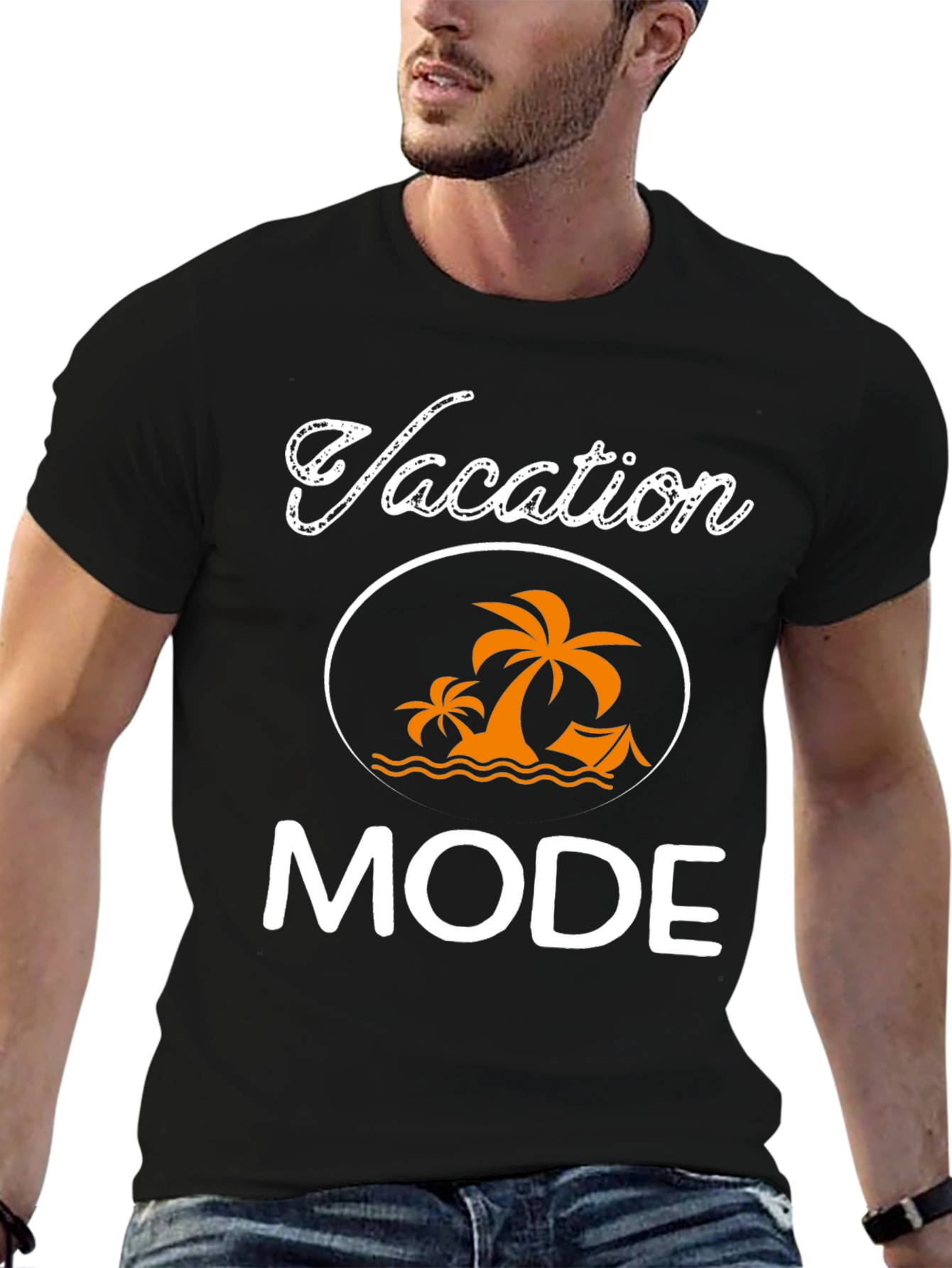 Vacation Mode Palm Tree Graphic T-Shirt