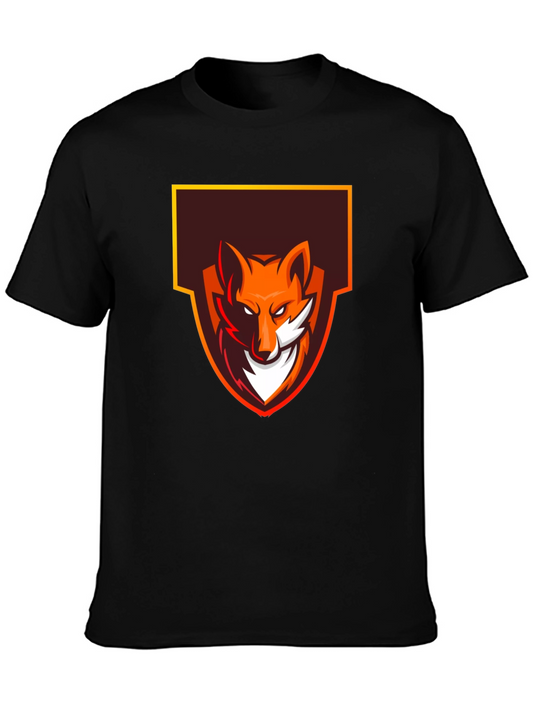 Bold Fox Graphic Tee - Black