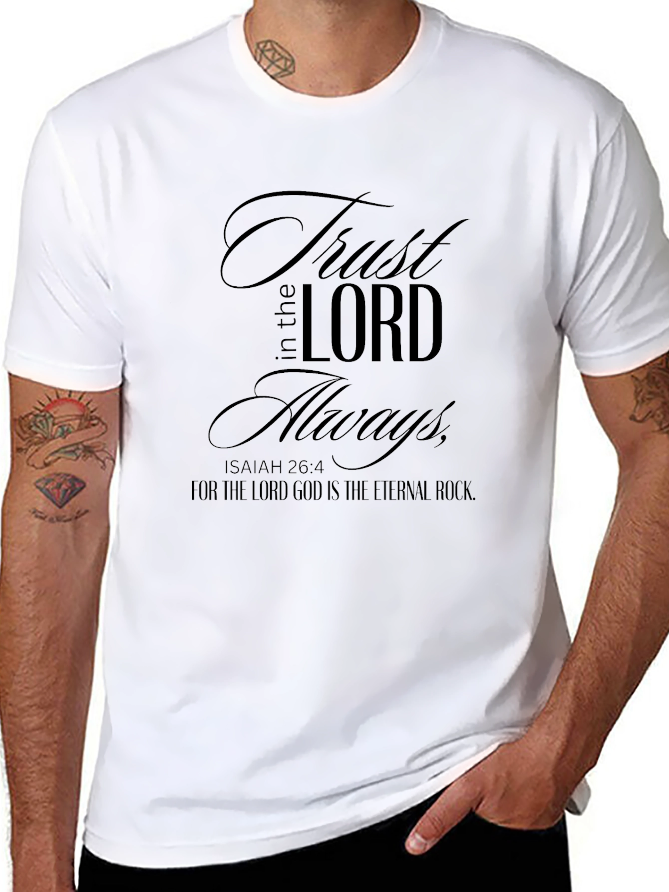 Trust in the Lord Always Black T-Shirt