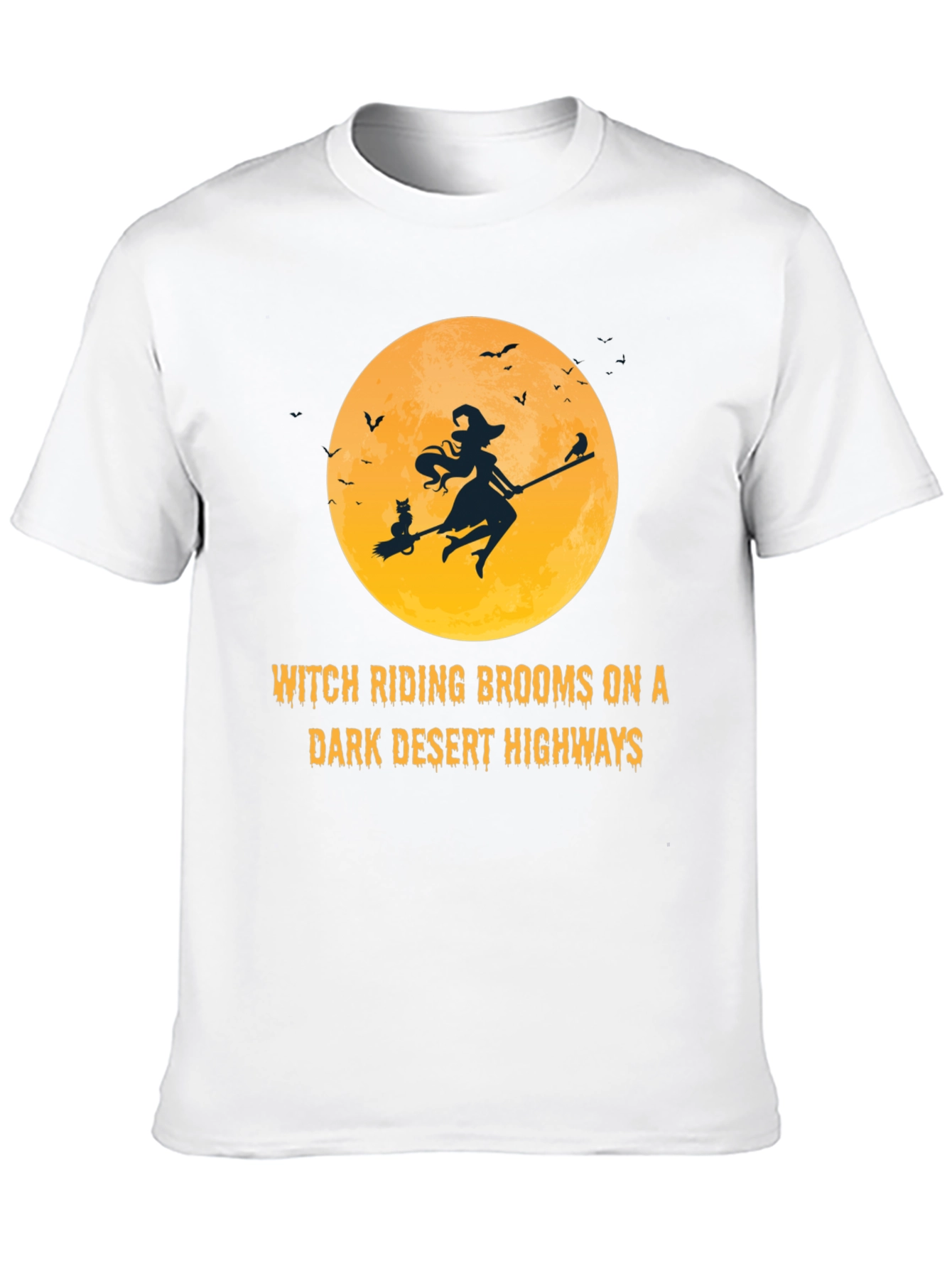 Witch Riding Brooms T-Shirt: Halloween Graphic Tee