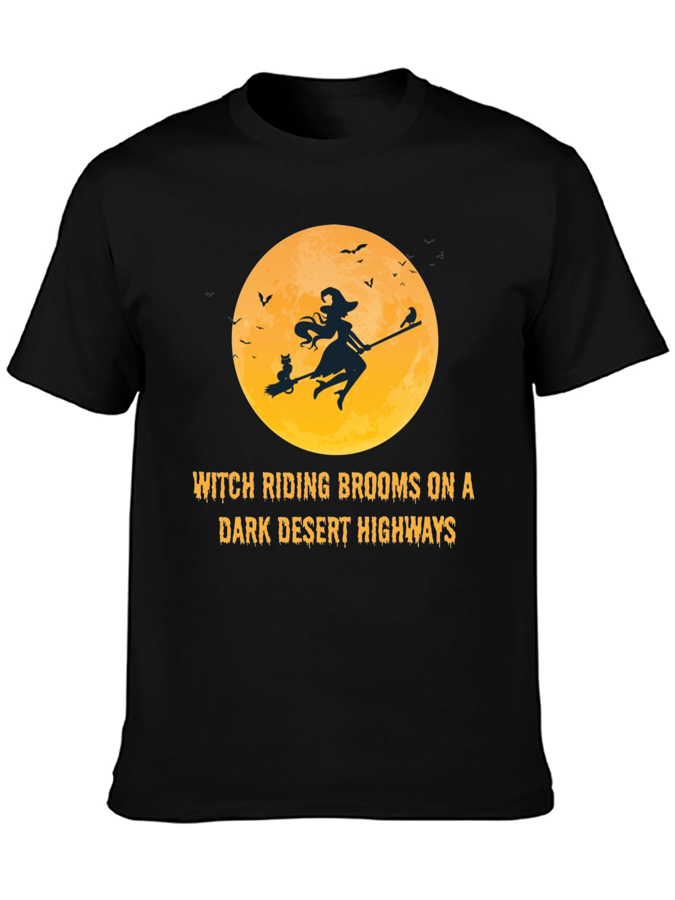 Witch Riding Brooms T-Shirt: Halloween Graphic Tee