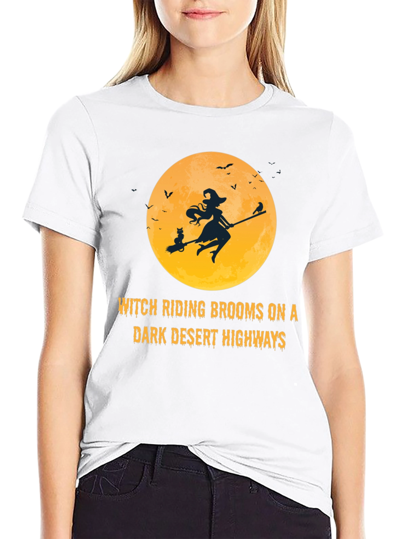 Witch Riding Brooms T-Shirt: Halloween Graphic Tee