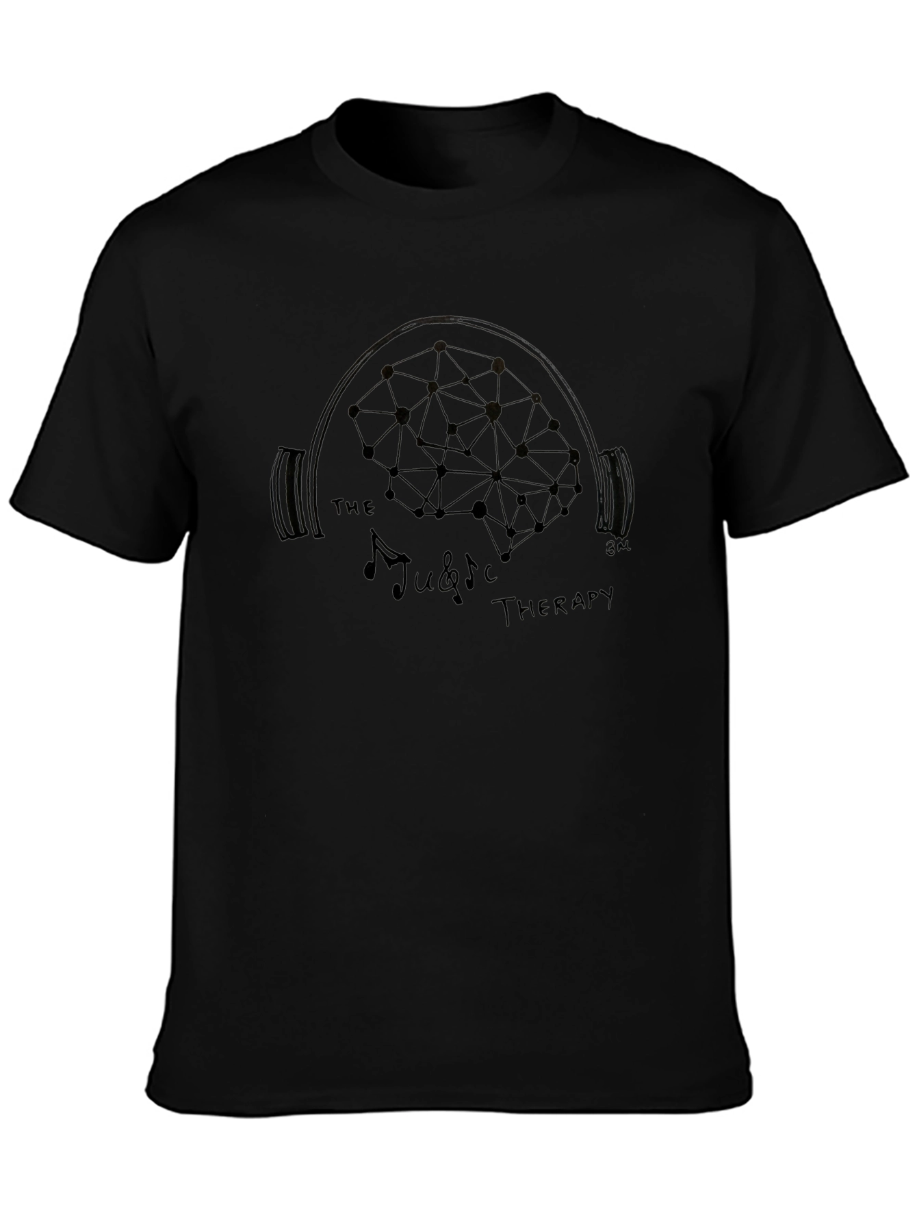 Music Therapy Brain Graphic T-Shirt
