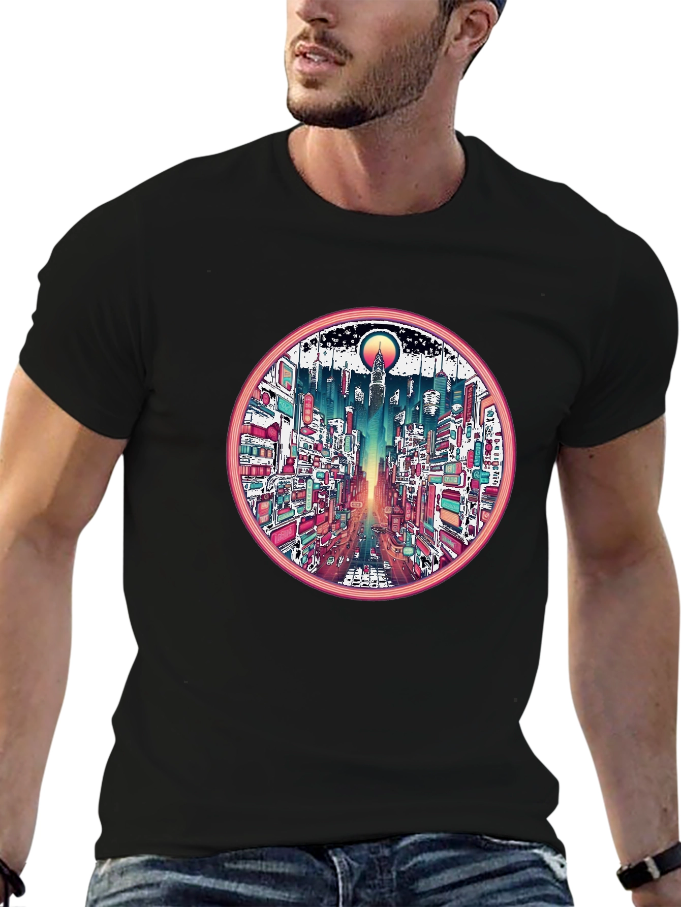Urban Dreamscape Tee - Cityscape Graphic T-Shirt