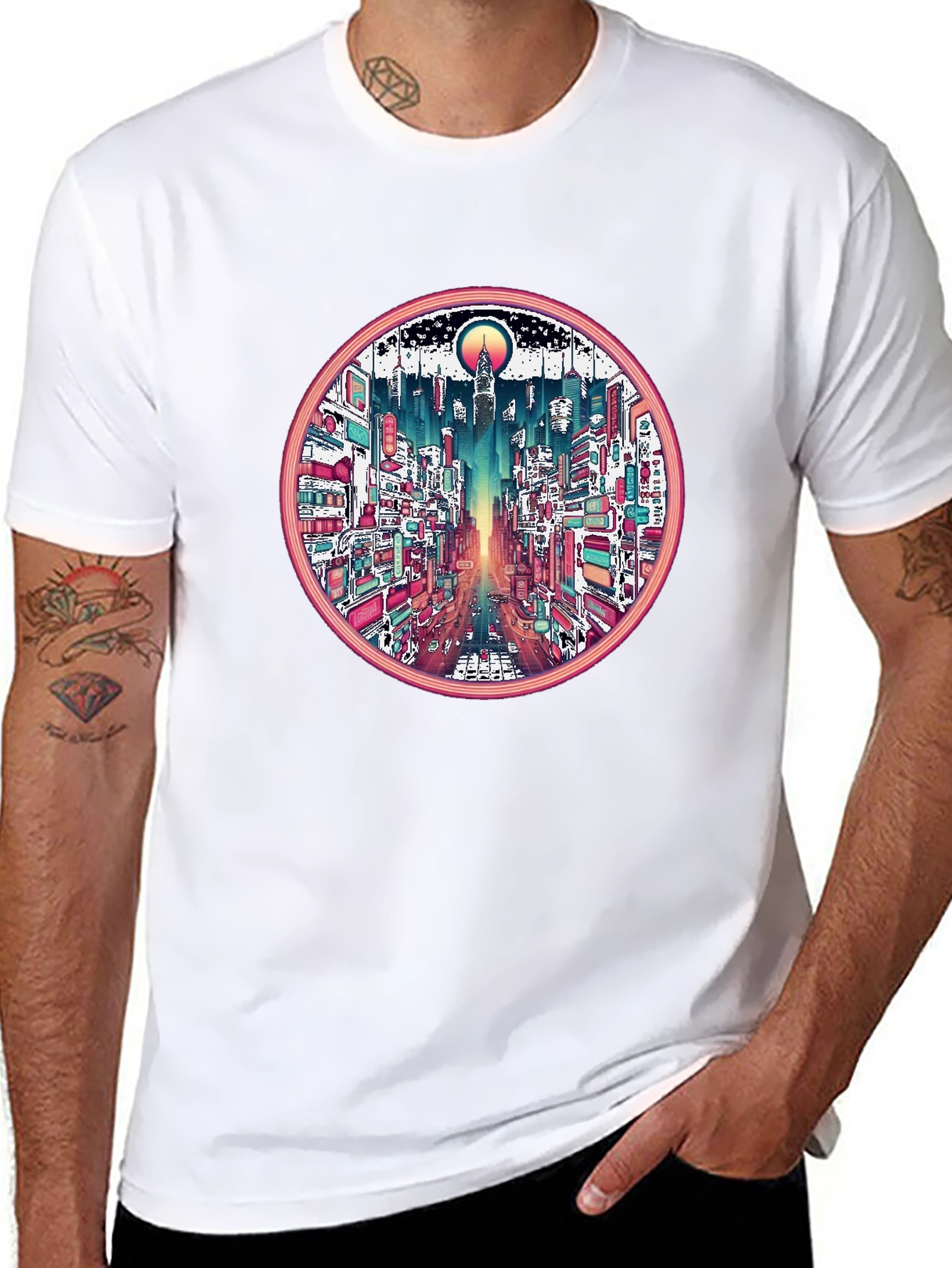 Urban Dreamscape Tee - Cityscape Graphic T-Shirt