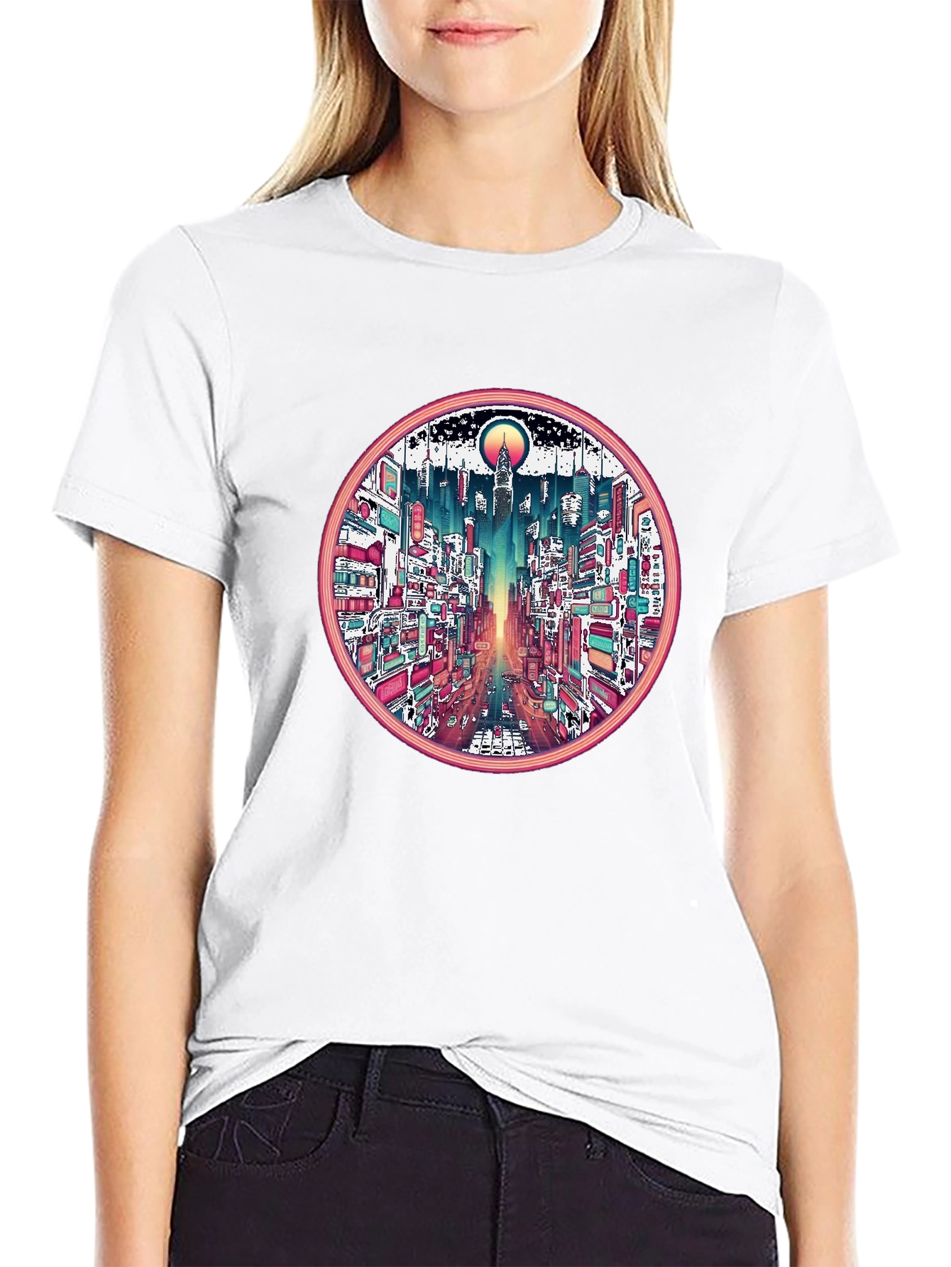 Urban Dreamscape Tee - Cityscape Graphic T-Shirt