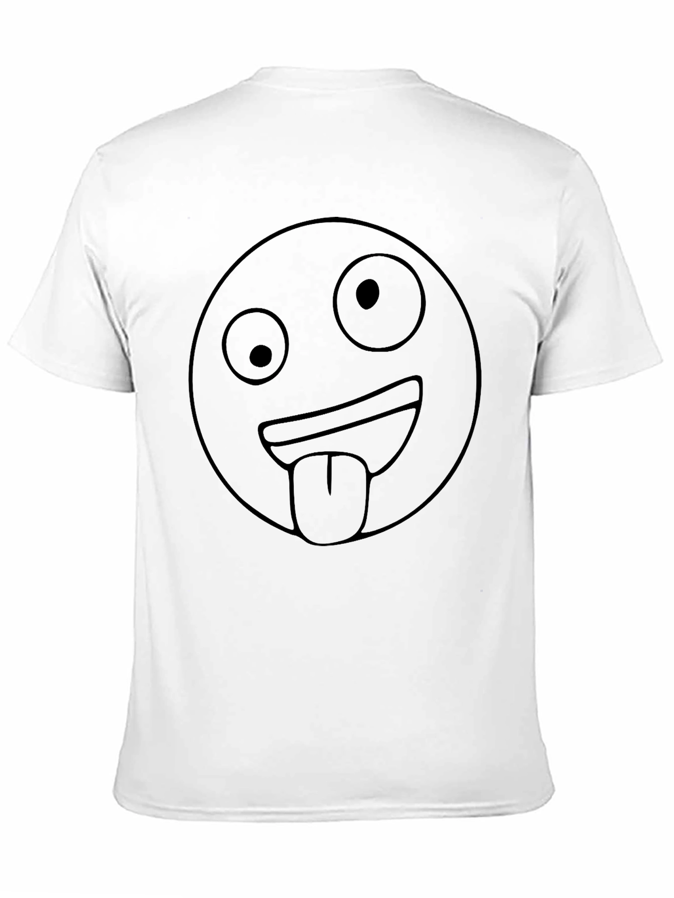 Funny Emoji Tongue Out Black T-Shirt