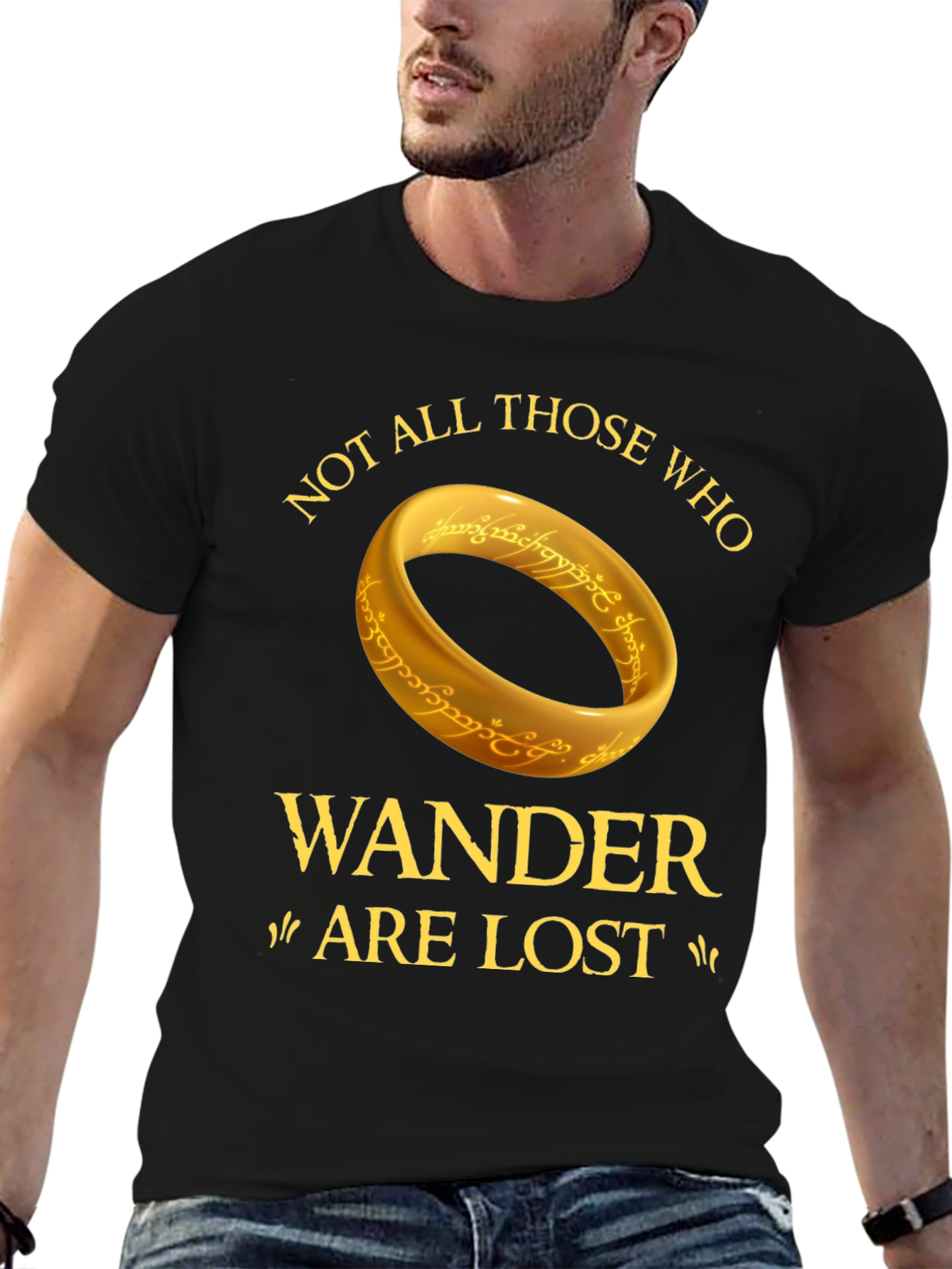 Not All Those Who Wander T-Shirt - Ring Design