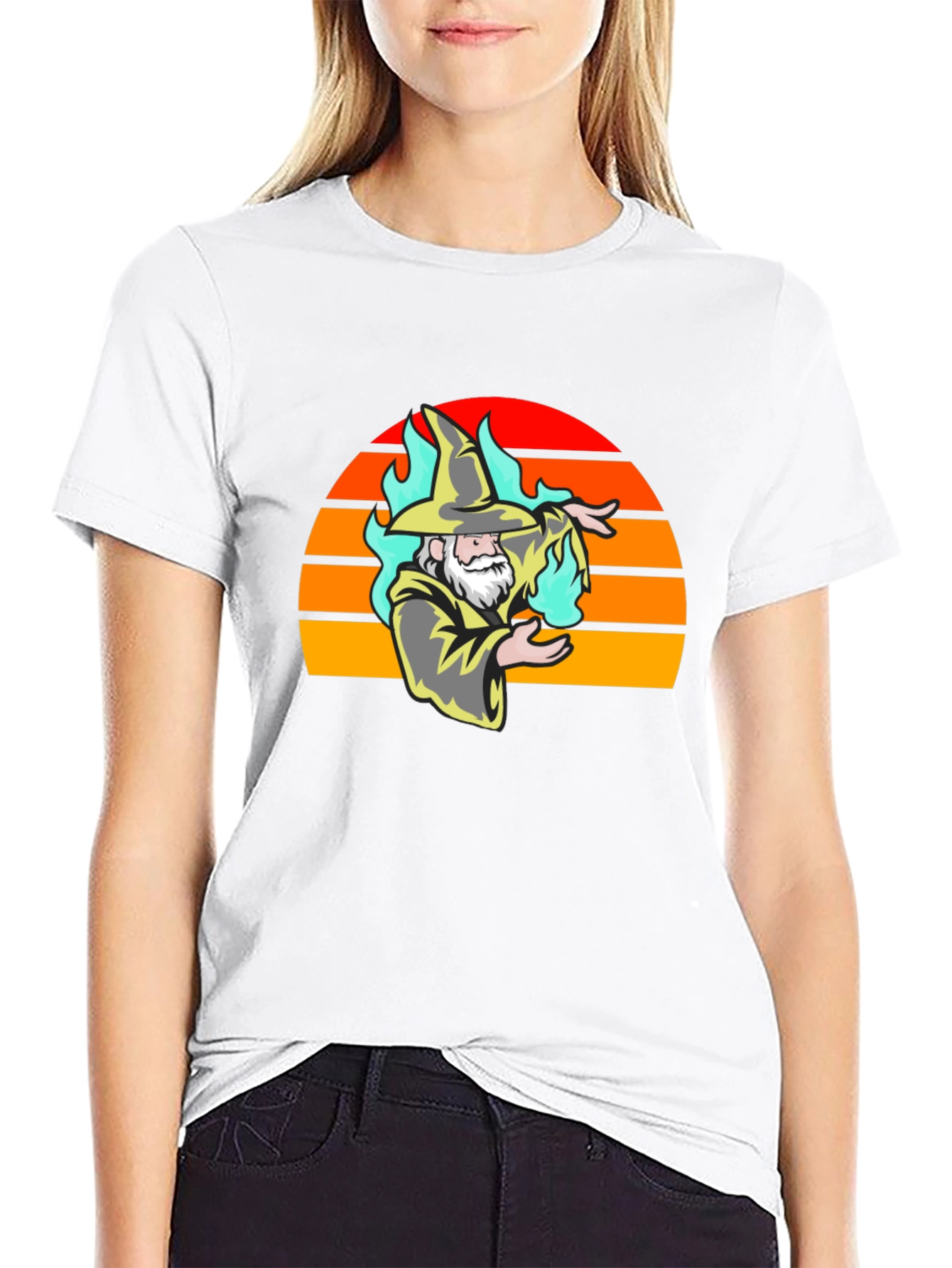 Wizard Sunset Graphic Tee - Stylish Magic T-Shirt