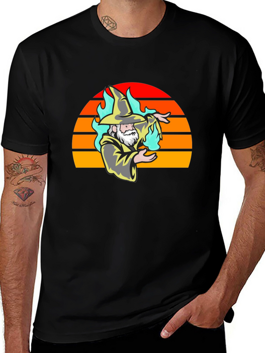 Wizard Sunset Graphic Tee - Stylish Magic T-Shirt