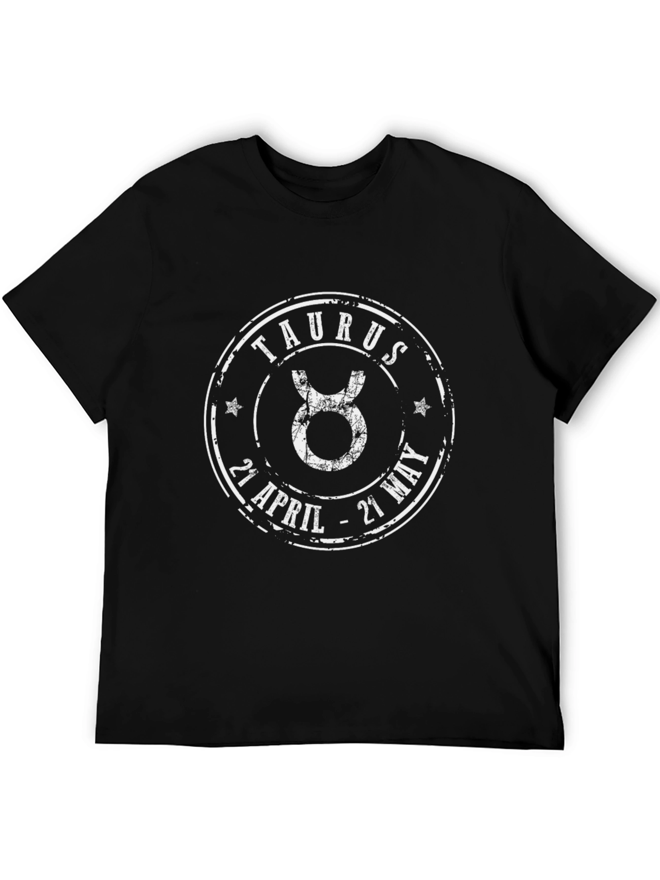 Taurus Zodiac Sign Black T-Shirt