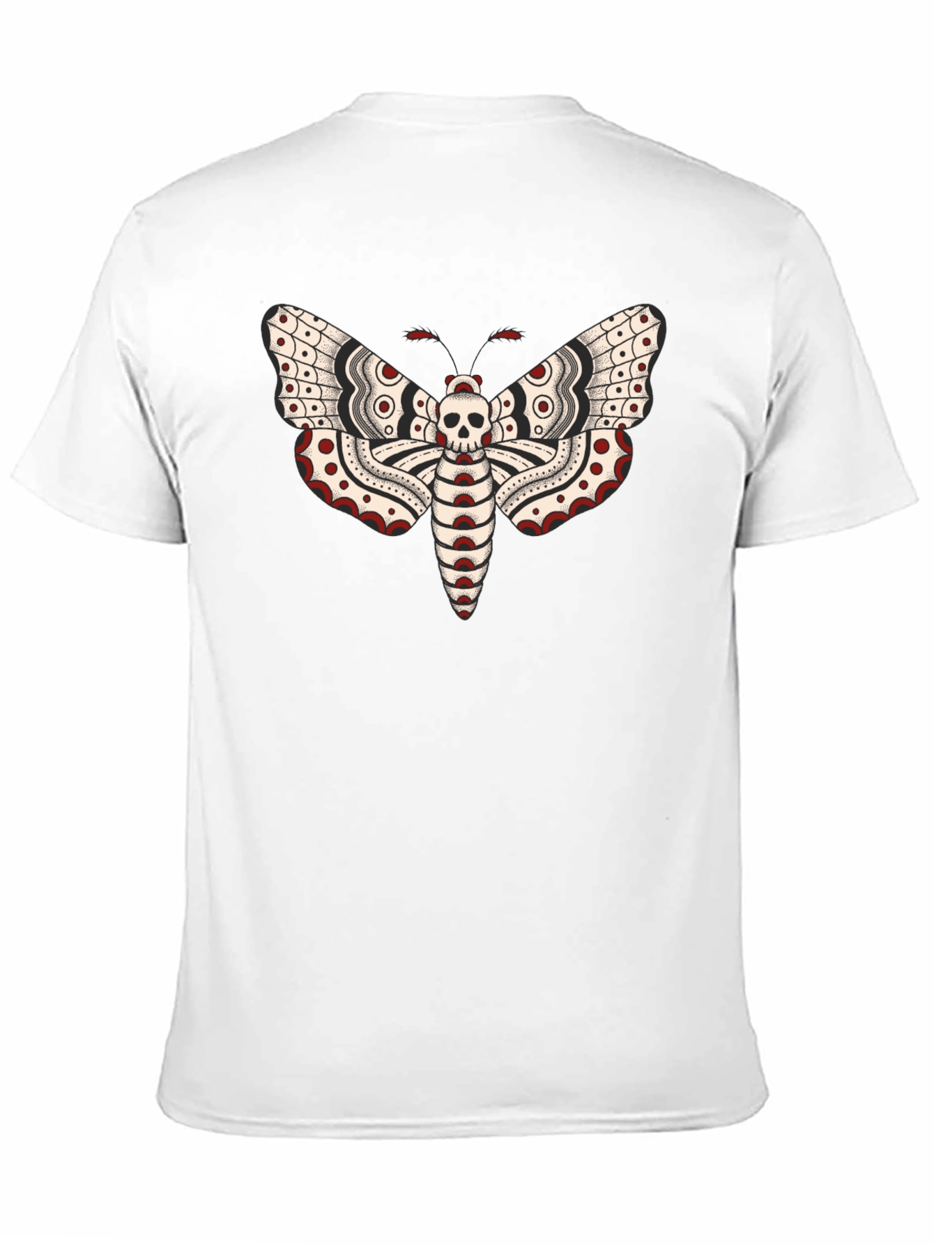 Moth Skull Graphic Tee - Black T-Shirt