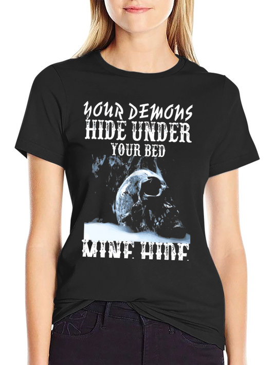 Demons Under Bed Graphic Tee - Mens Black T-Shirt