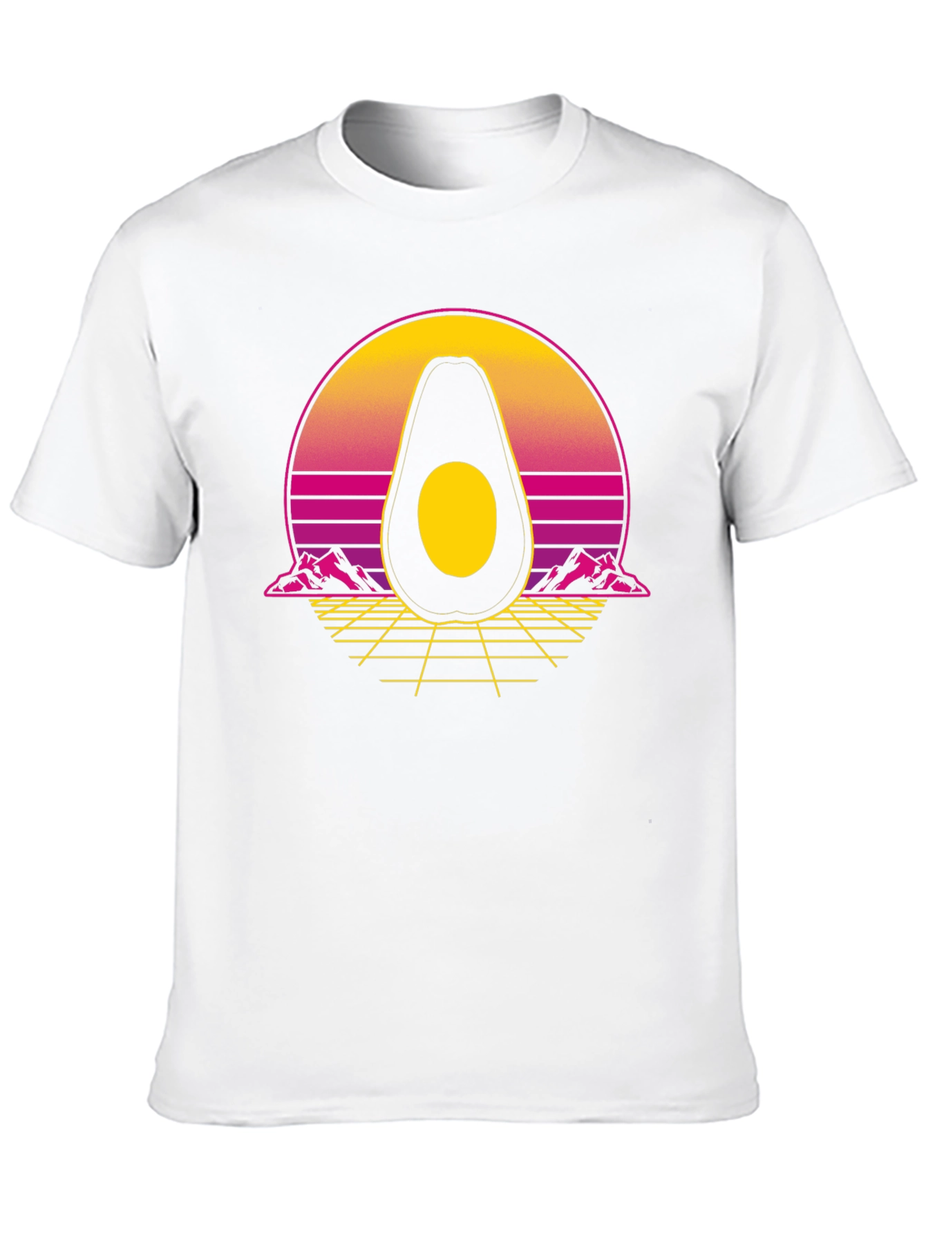 Retro Avocado Graphic Tee - Black