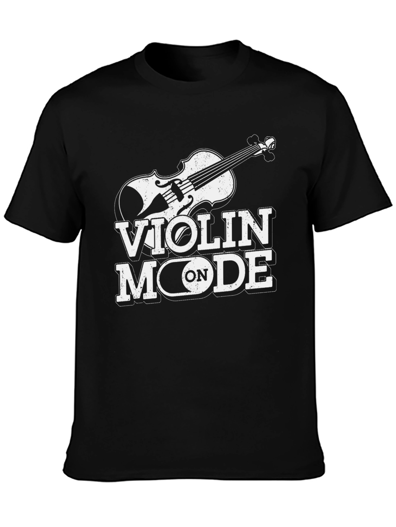 Violin Mode On Black Graphic T-Shirt