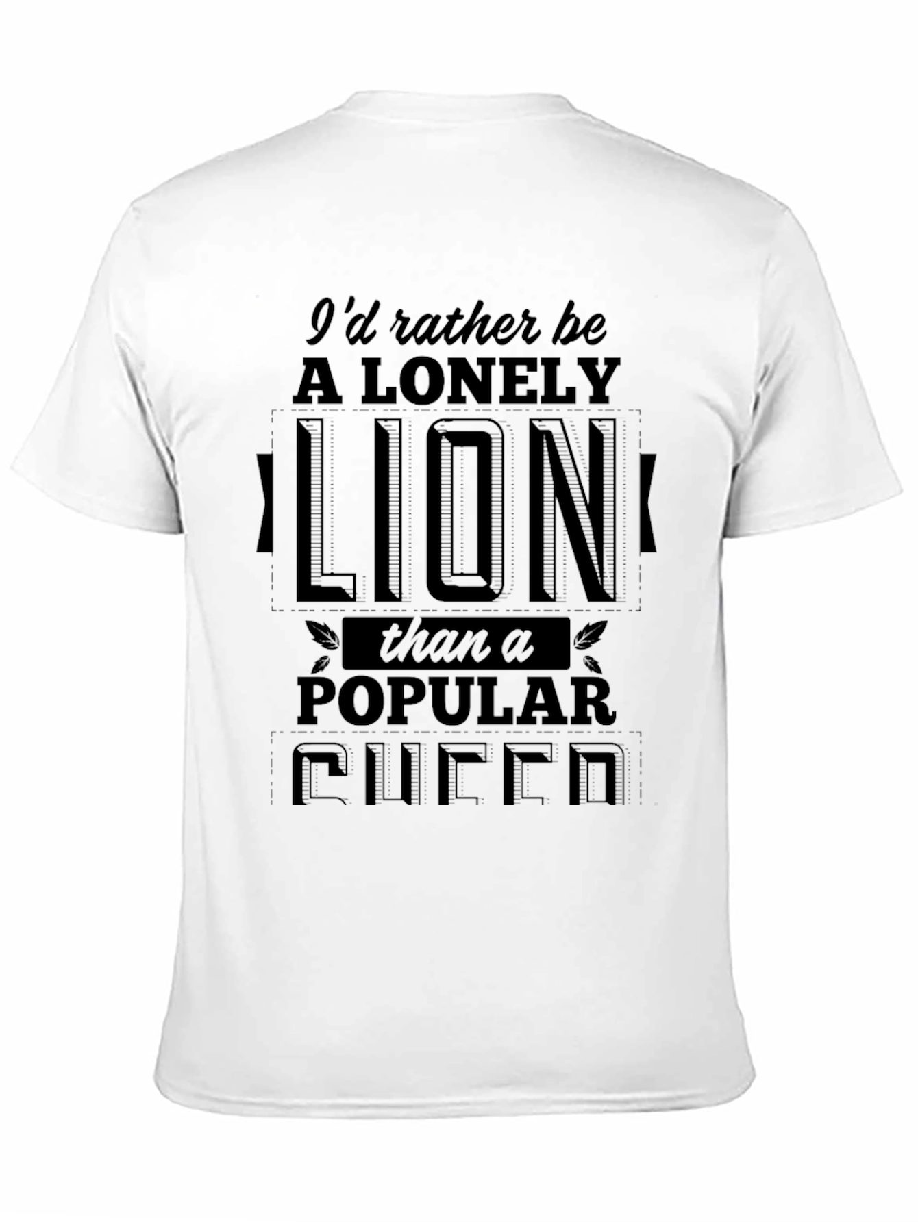 Lonely Lion Graphic Tee - Black Cotton T-Shirt