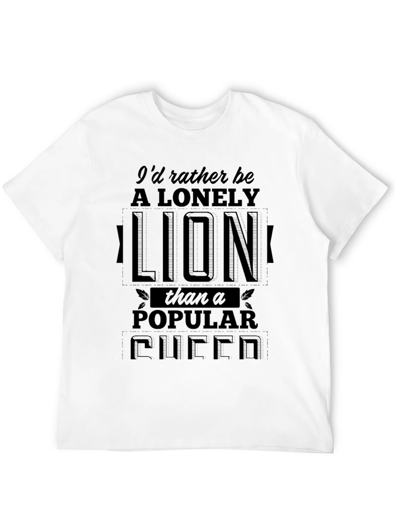 Lonely Lion Graphic Tee - Black Cotton T-Shirt