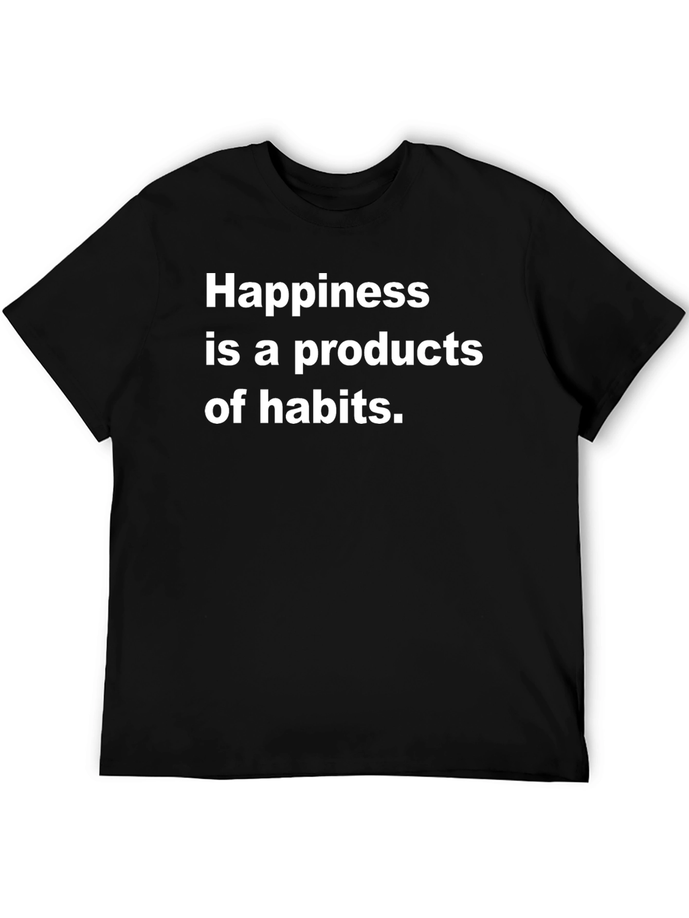 Happiness Habits Black T-Shirt