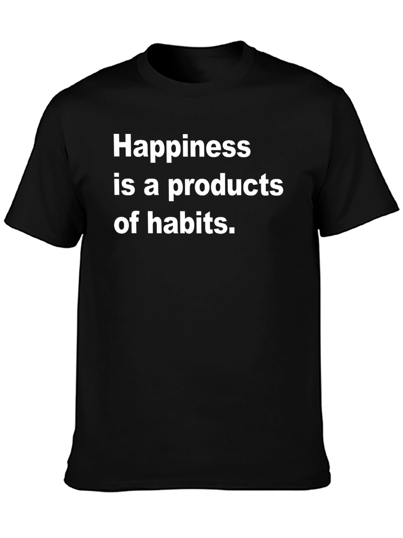 Happiness Habits Black T-Shirt
