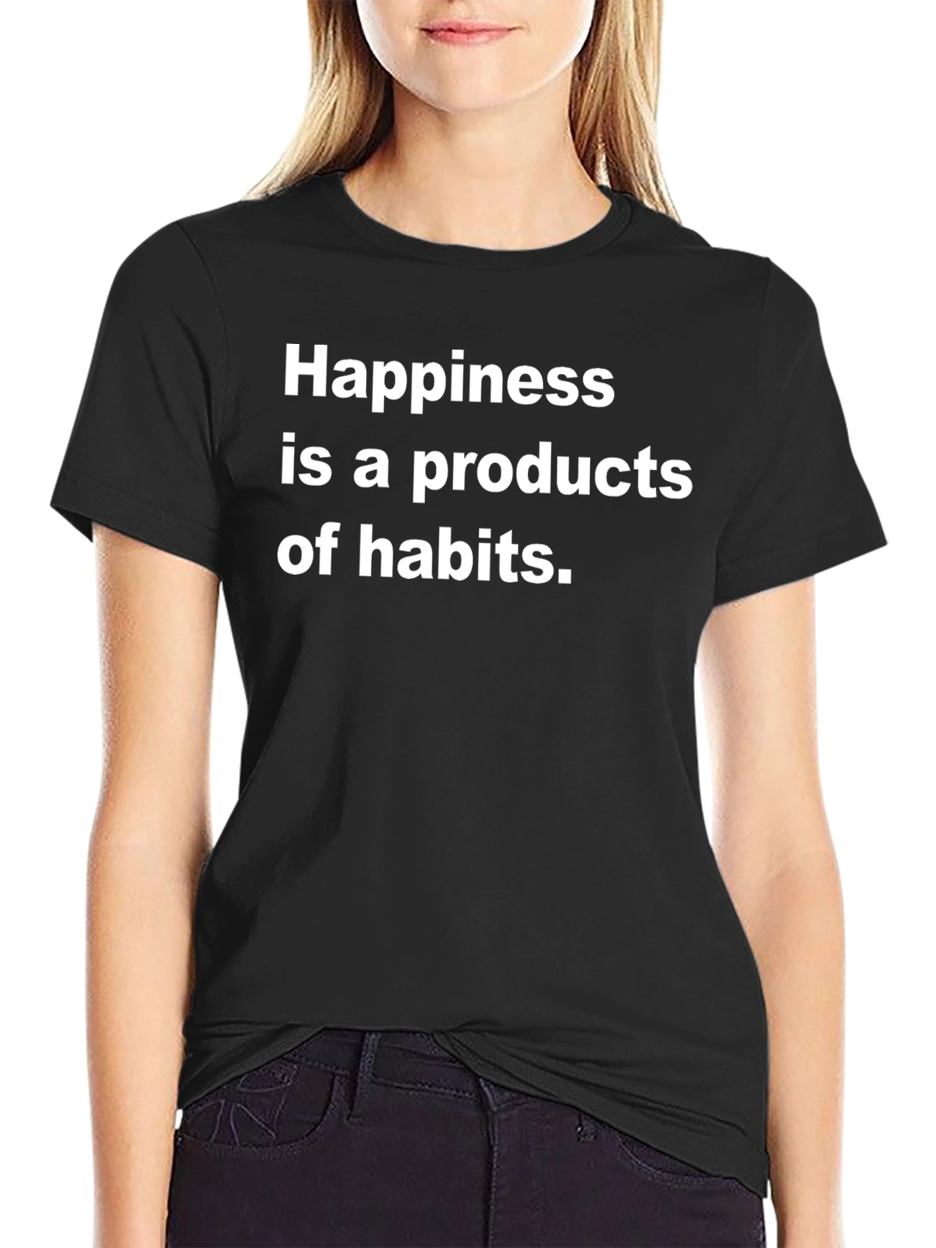Happiness Habits Black T-Shirt