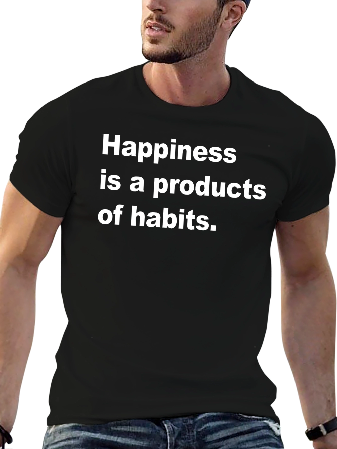 Happiness Habits Black T-Shirt